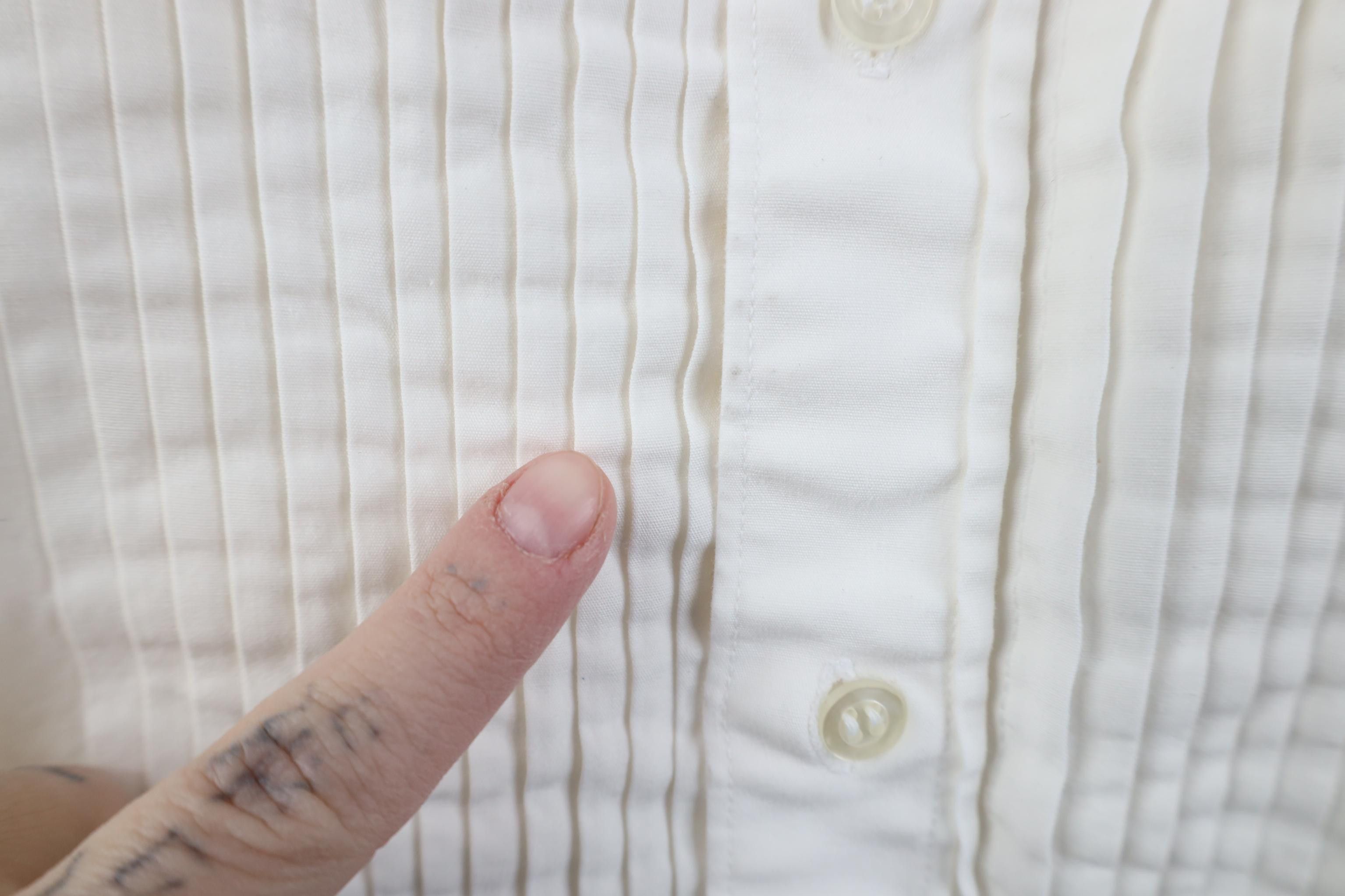 Vintage Vintage 90s Ruffled Prom Wedding Button Shirt White Cotton Size US XXL / EU 58 / 5 - 4 Thumbnail