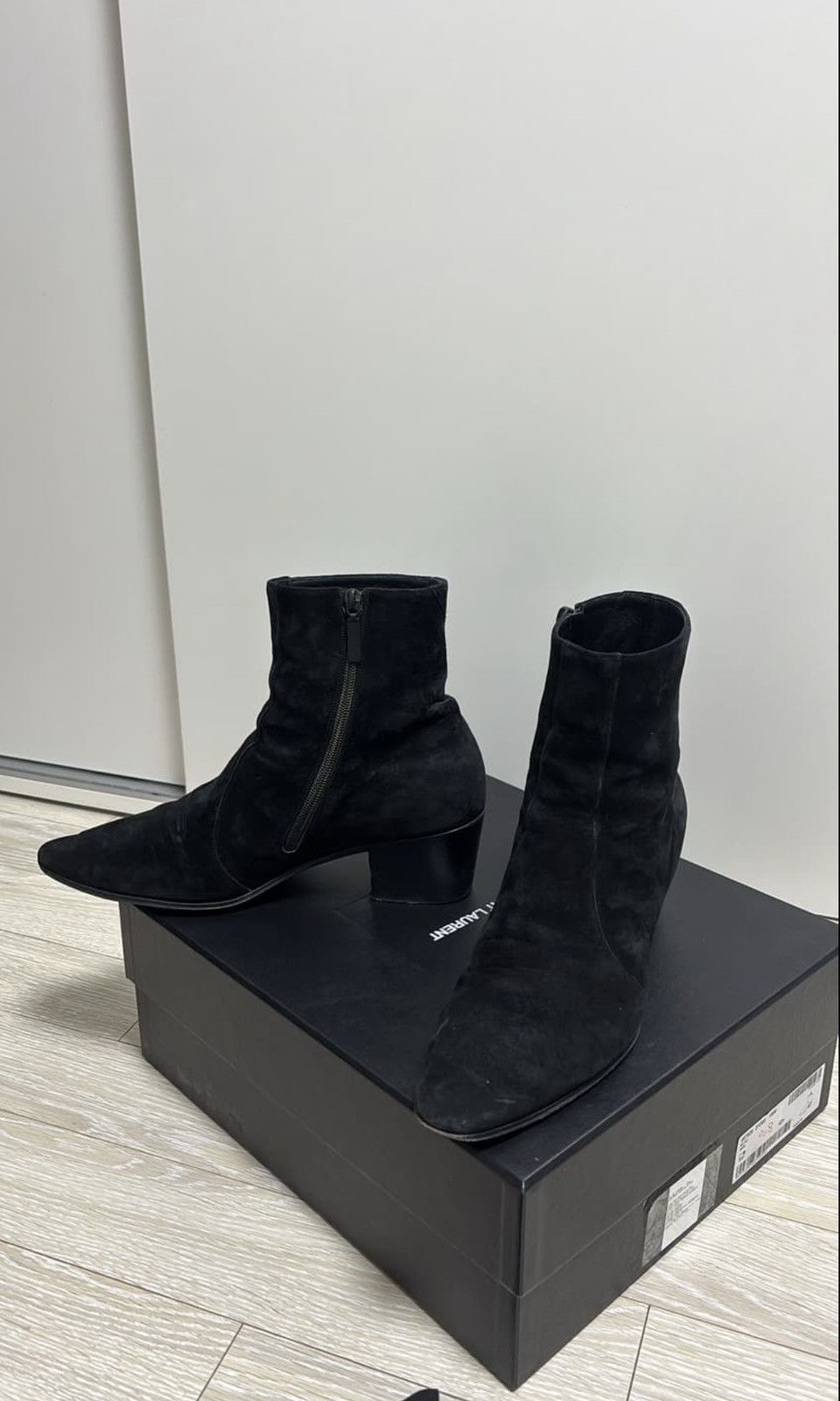 Saint Laurent Paris 22FW Vassili Suede Ankle Boots Size US 9.5 / EU 42-43 - 2 Thumbnail