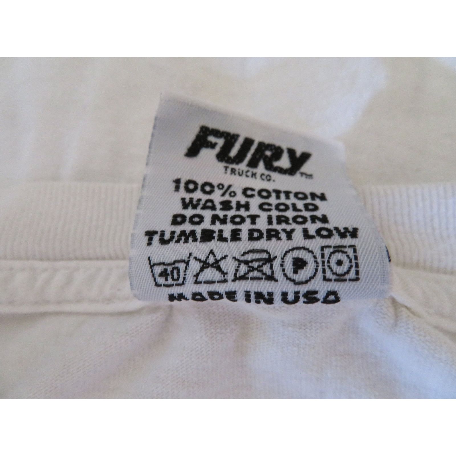 Other Fury Truck Company Skate Skater T-Shirt White Made USA Sz XL Size US XL / EU 56 / 4 - 9 Thumbnail