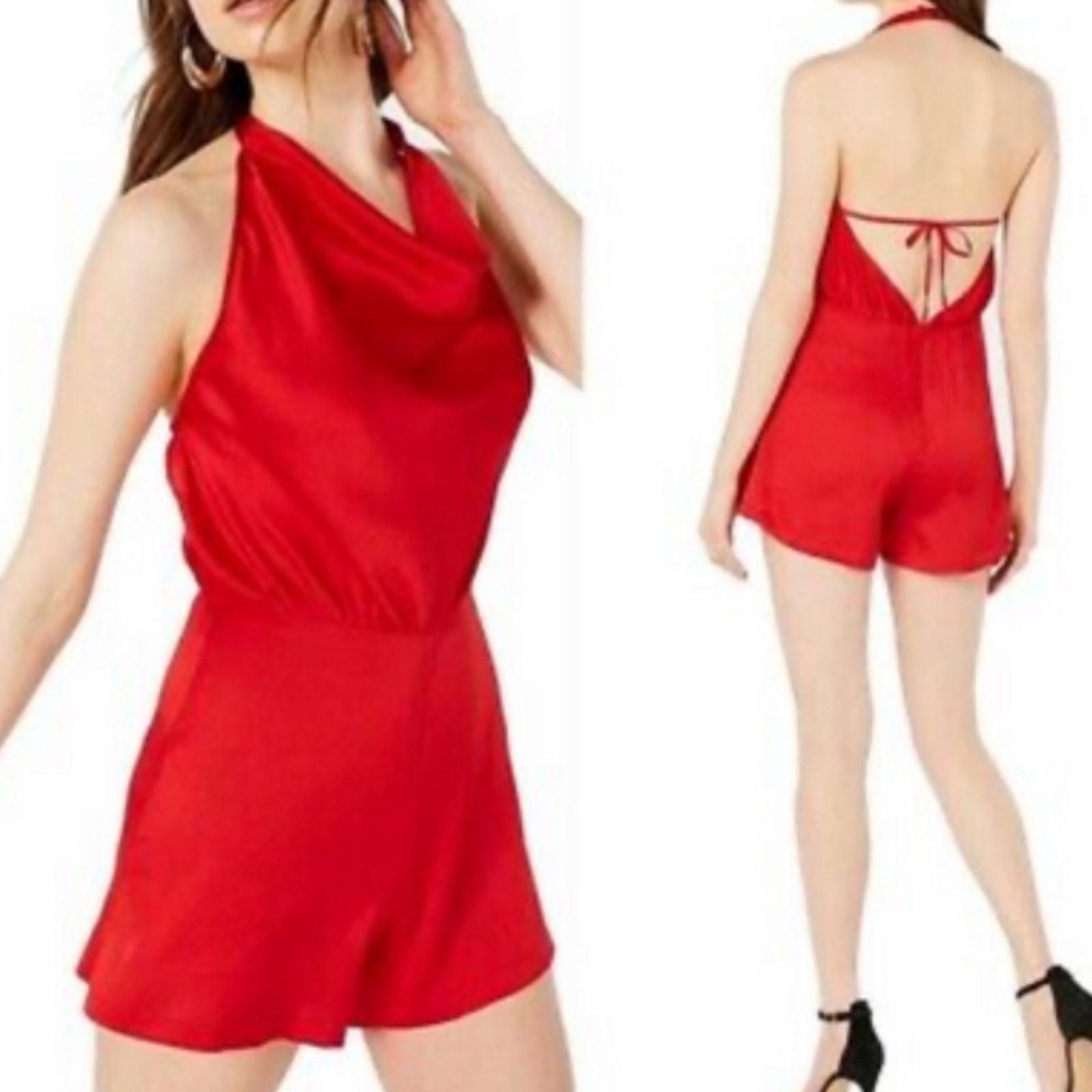 Kendall And Kylie New with Tag Women’s Kendall & Kylie Red Halter Playsuit Size 28" / US 6 / IT 42 - 1 Thumbnail