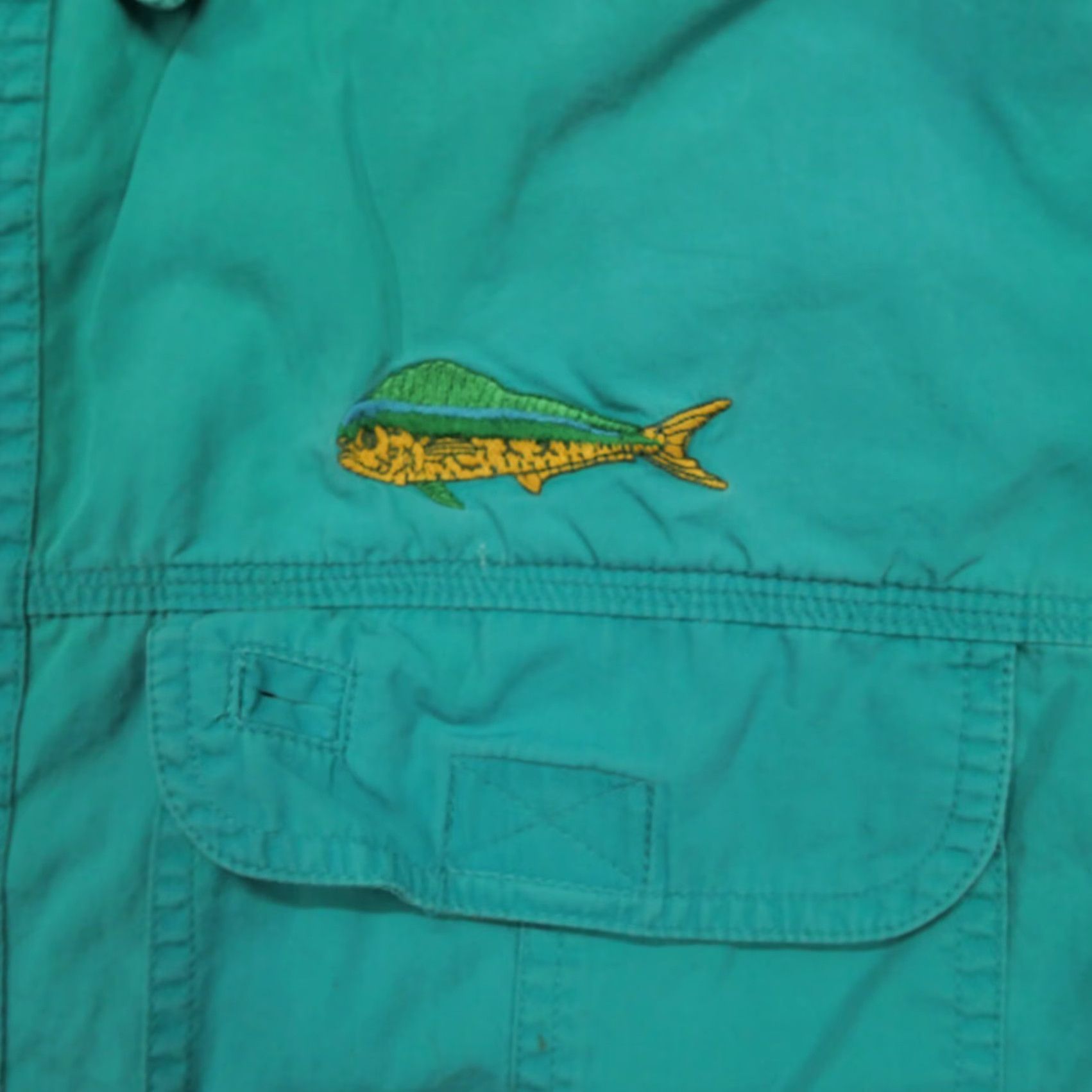 Polo Ralph Lauren VINTAGE Polo Ralph Lauren Blaire Shirt Mens M Green Blue Teal Button-Down Short Sleeve Size US M / EU 48-50 / 2 - 2 Thumbnail