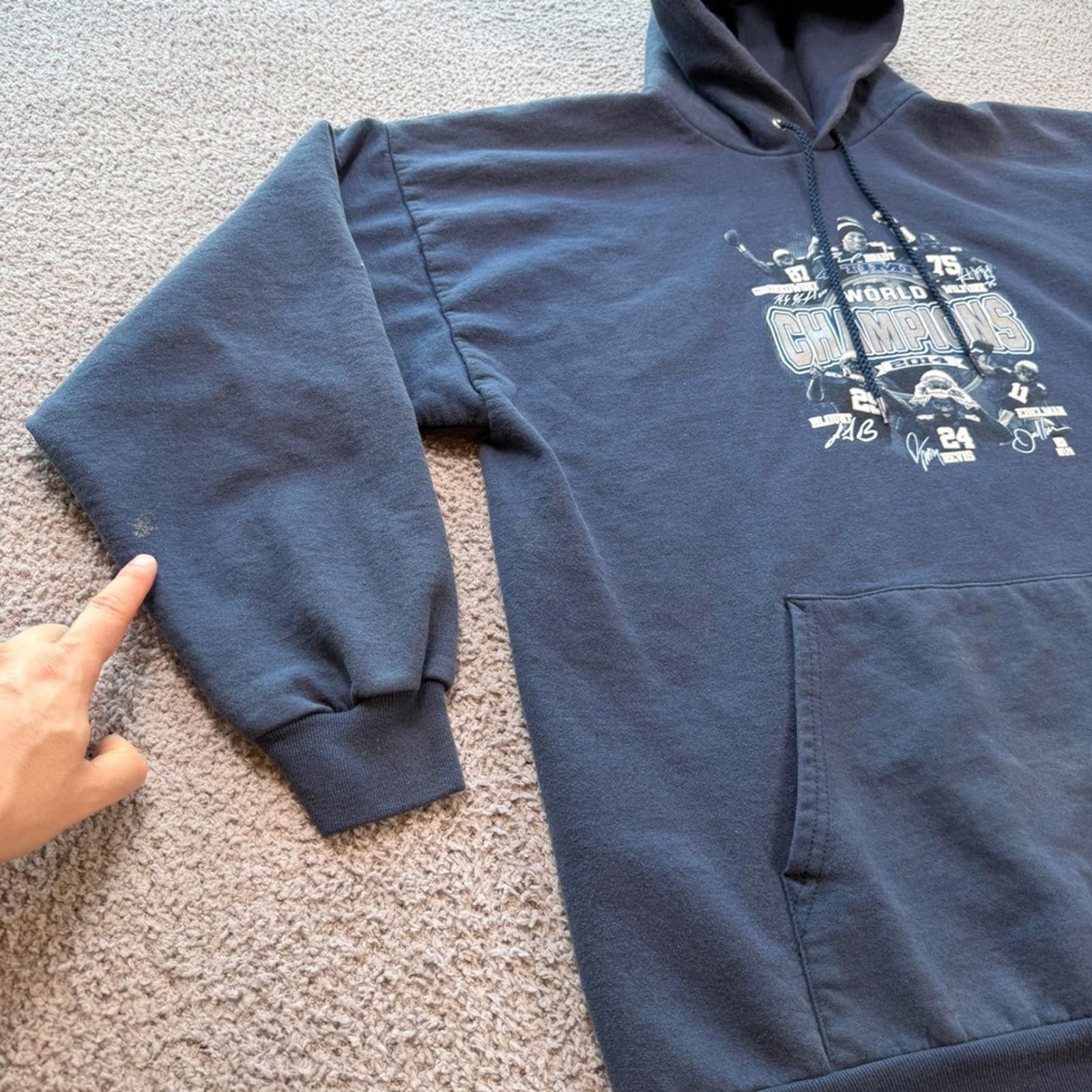 Other NFL New England Patriots 2014 Champions Hoodie Navy Mens 2XL Size US XXL / EU 58 / 5 - 6 Thumbnail