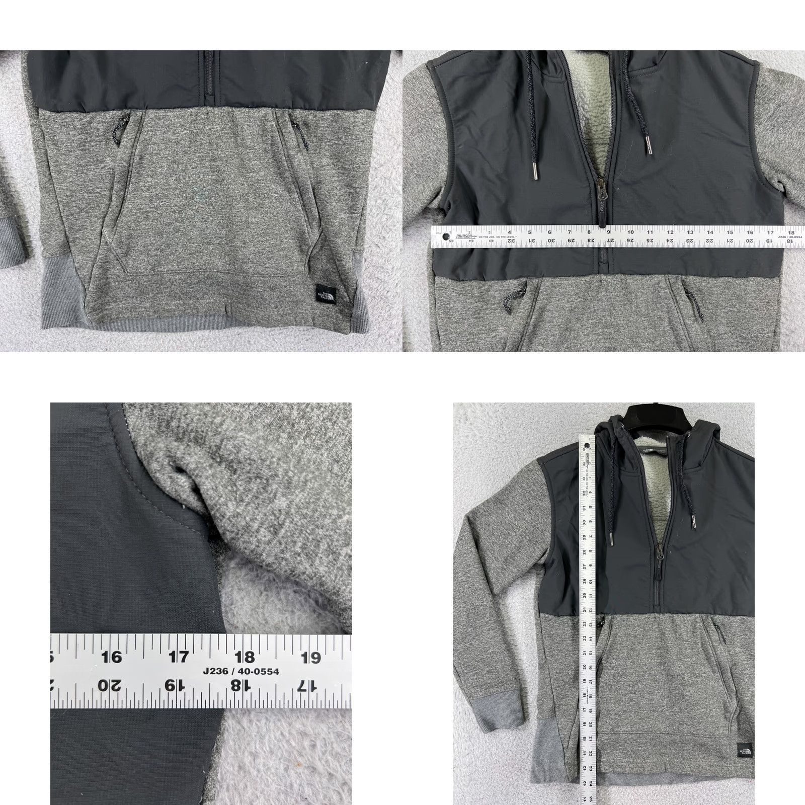 The North Face The North Face Sweater Womens Small Gray Hoodie 1/2 Zip Fleece Lined Polyester Size S / US 4 / IT 40 - 8 Thumbnail