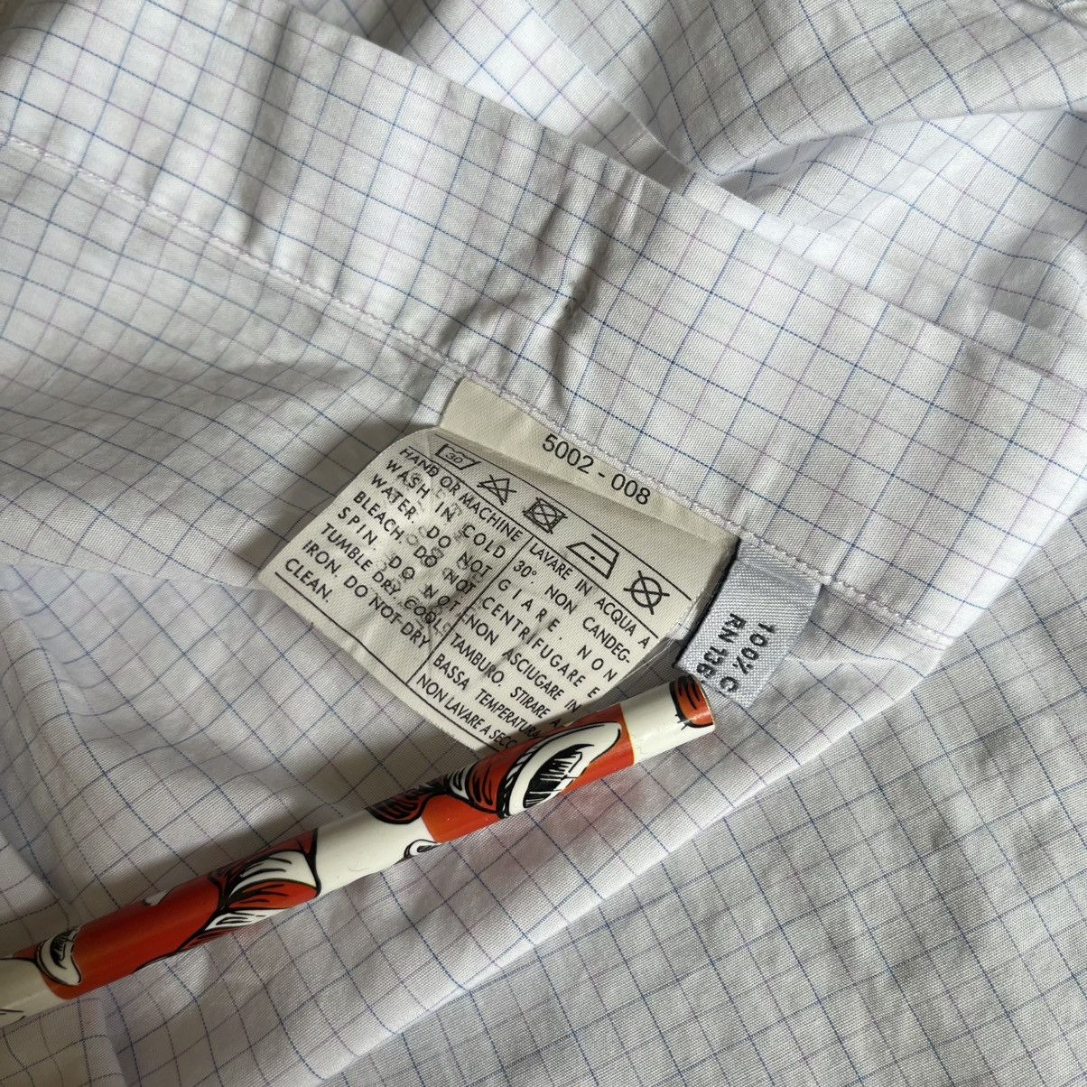 Salvatore Ferragamo Vintage Y2K Salvatore Ferragamo Light Button Up Dress Shirt Size US L / EU 52-54 / 3 - 6 Thumbnail
