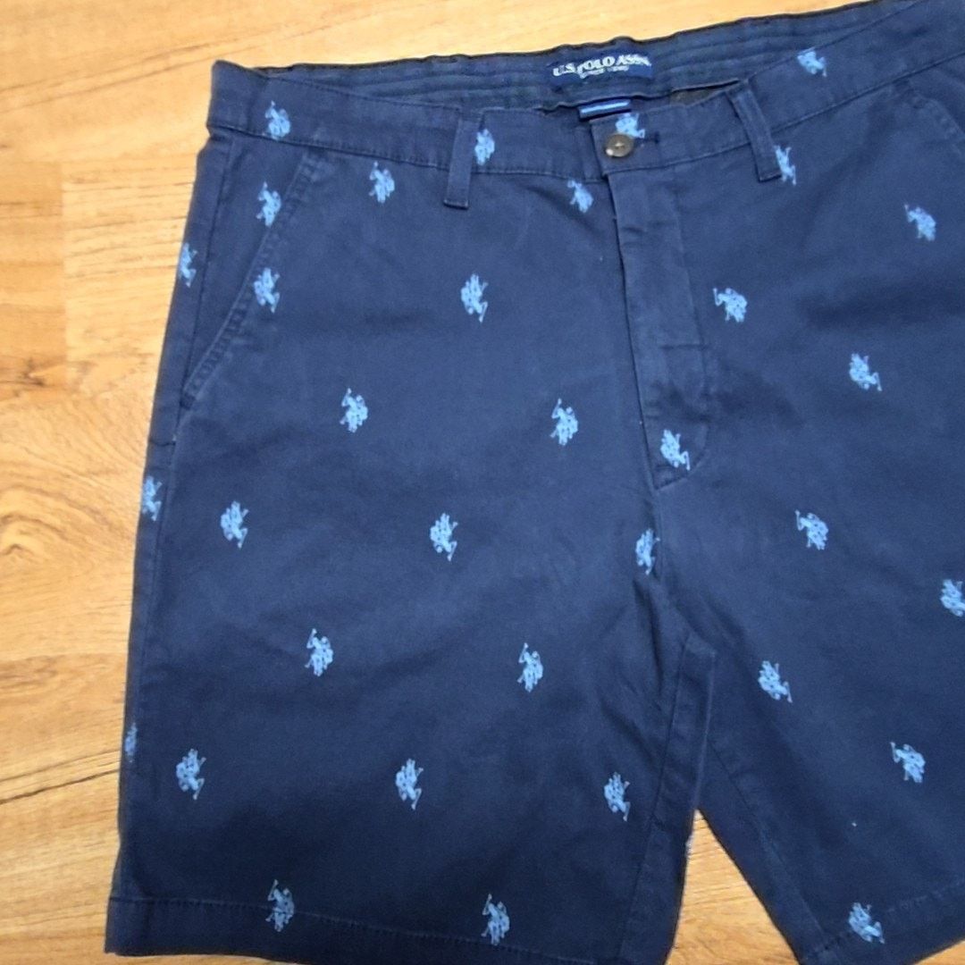 U.S. Polo Assn. U.S. Polo Assn. Shorts Navy Blue Embroidered Mens 38 Shorts Size US 38 / EU 54 - 2 Thumbnail