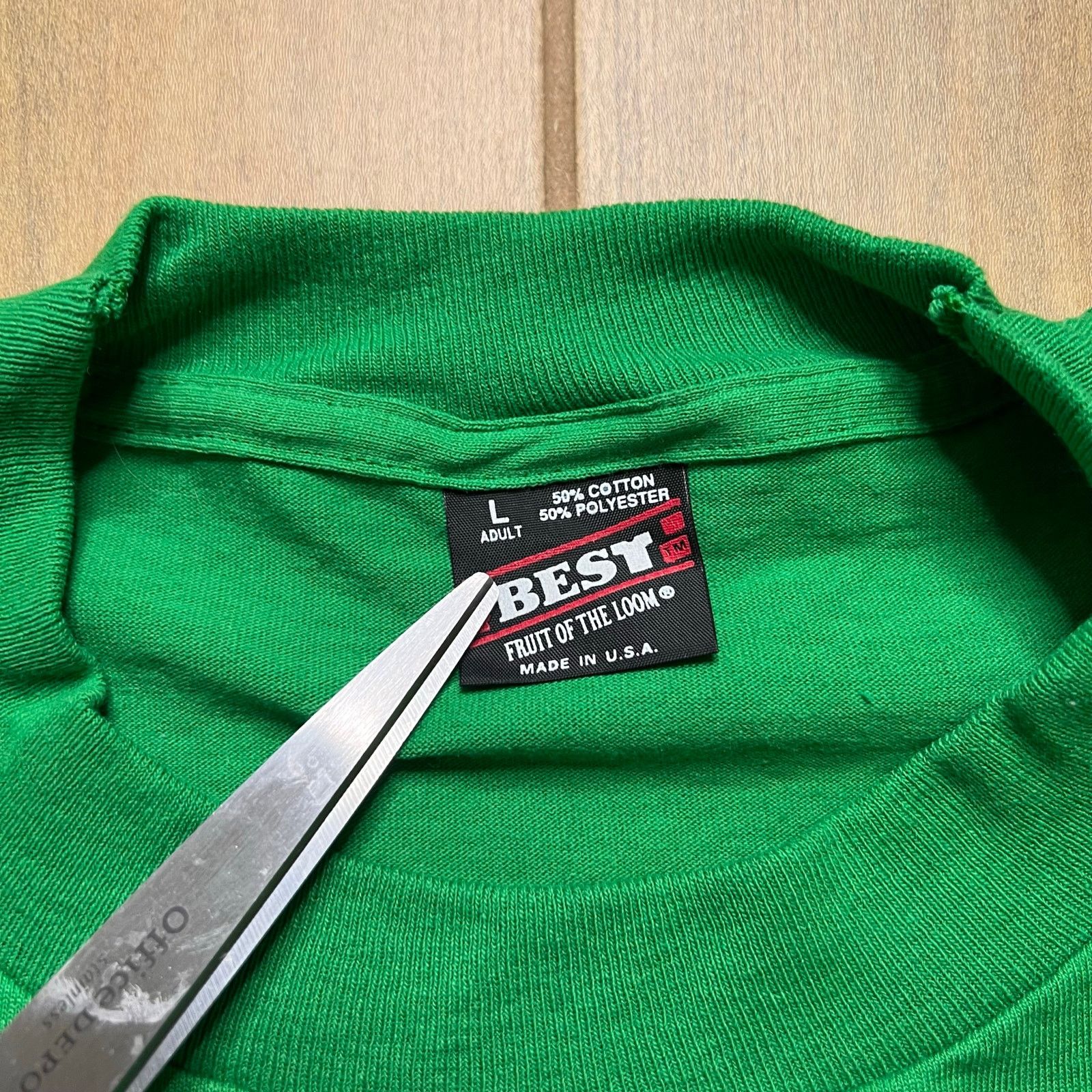 Fruit Of The Loom Vintage 90s green t-shirt Keno tournament casino Sz L USA Size US L / EU 52-54 / 3 - 5 Thumbnail