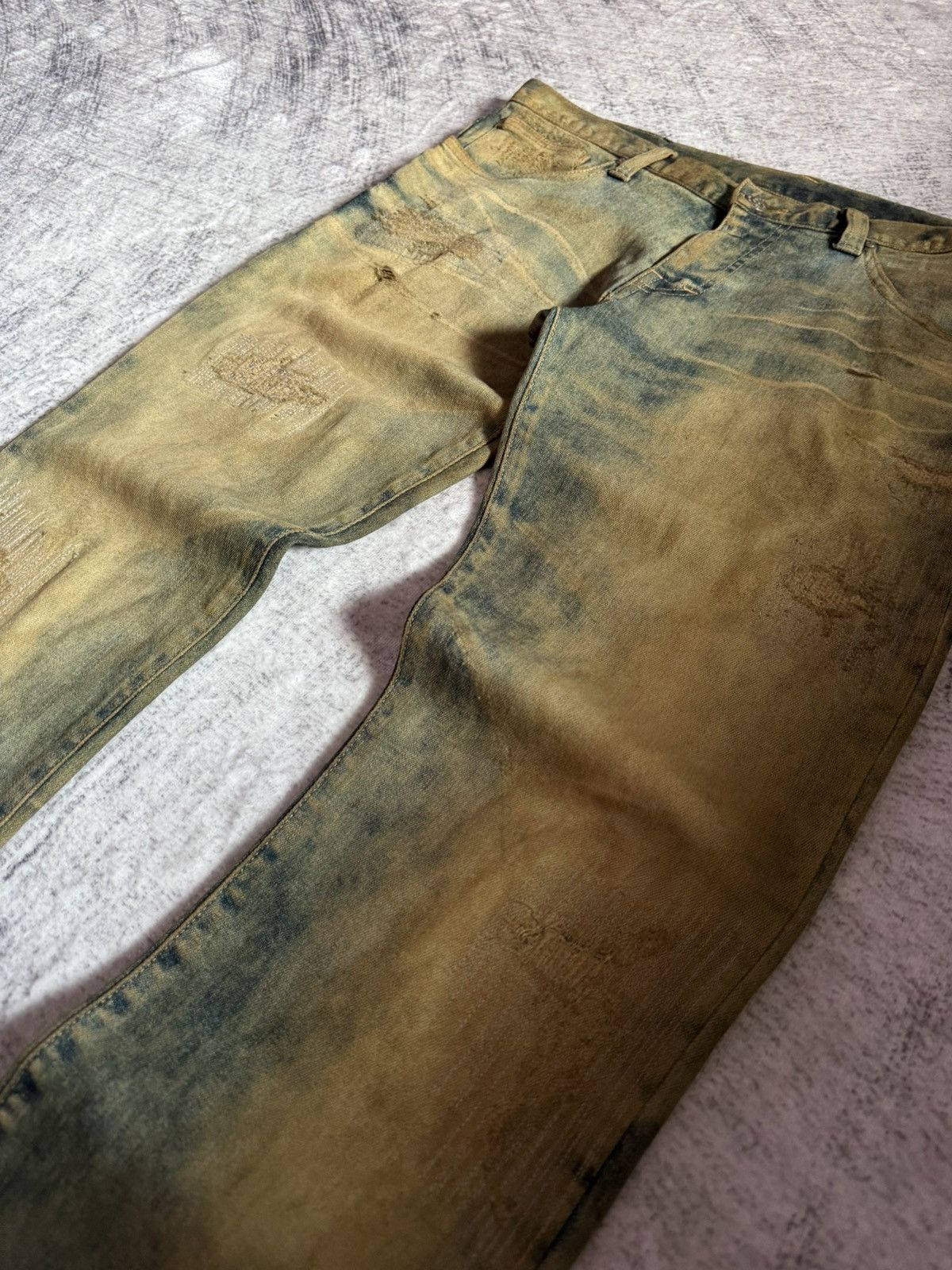 Tornado Mart Tornado Mart Mud Wash Repaired Details Flared Jeans Size US 32 / EU 48 - 5 Thumbnail