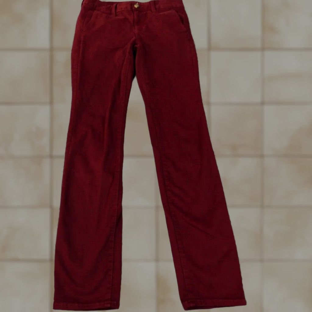 American Eagle Outfitters American Eagle Outfitters Jeans Women Skinny 2 Red Denim Stretch Mid Rise 32in Inseam Retro Vintage: No Size 28" / US 6 / IT 42 - 1 Thumbnail