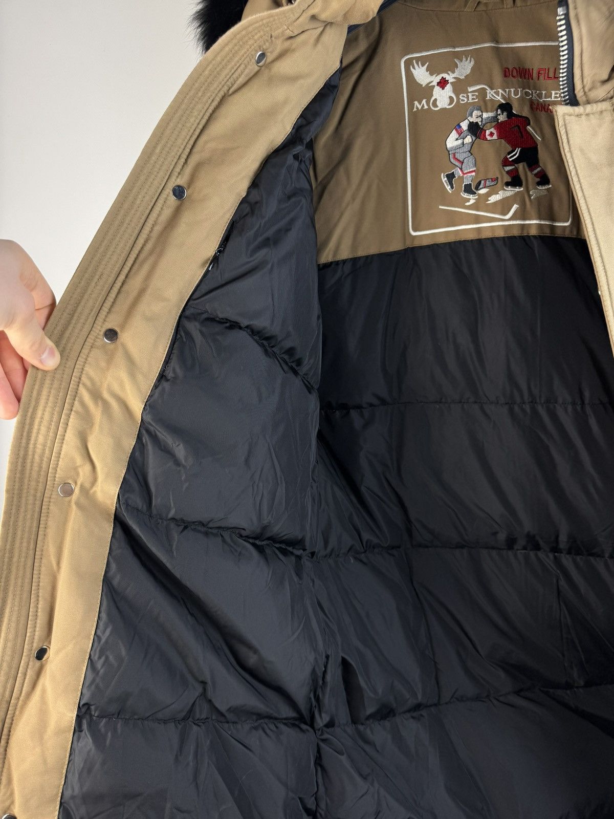 Moose Knuckles Moose Knuckles Down Fill Stirling Parka Beige Size US M / EU 48-50 / 2 - 11 Thumbnail