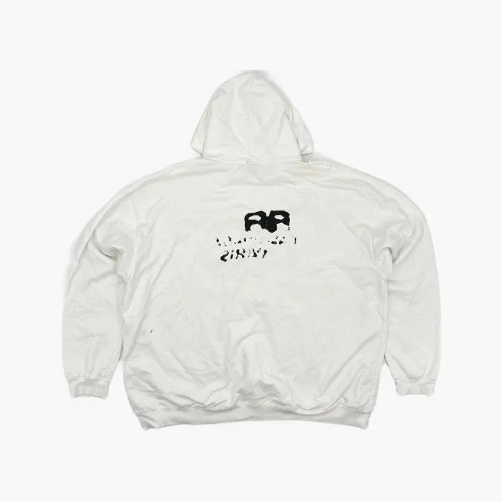Balenciaga Balenciaga White Hand Drawn Logo Hoodie 0079-2507 Size US XS / EU 42 / 0 - 3 Thumbnail