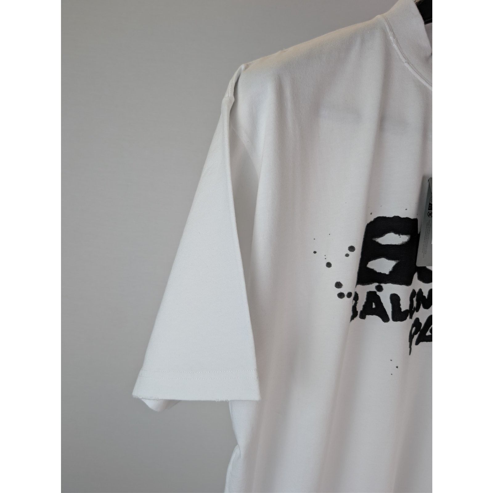 Balenciaga o1rshd1 Hand Drawn BB Icon Vintage Jersey Medium Fit T-Shirt Size US S / EU 44-46 / 1 - 6 Thumbnail