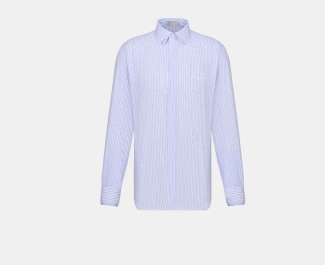 Dior o1w1db10225 483C555 Couture Shirt in White & Blue Size US M / EU 48-50 / 2 - 1 Thumbnail