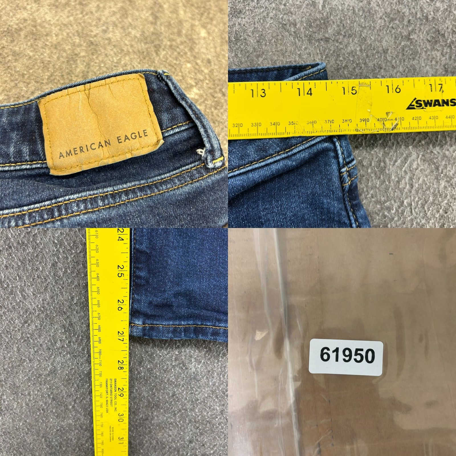 American Eagle Outfitters American Eagle Jeans Mens 29x30 Blue Slim Denim Aiflex Plus Relaxed Straight 5-Pocket Logo Size US 29 - 8 Thumbnail