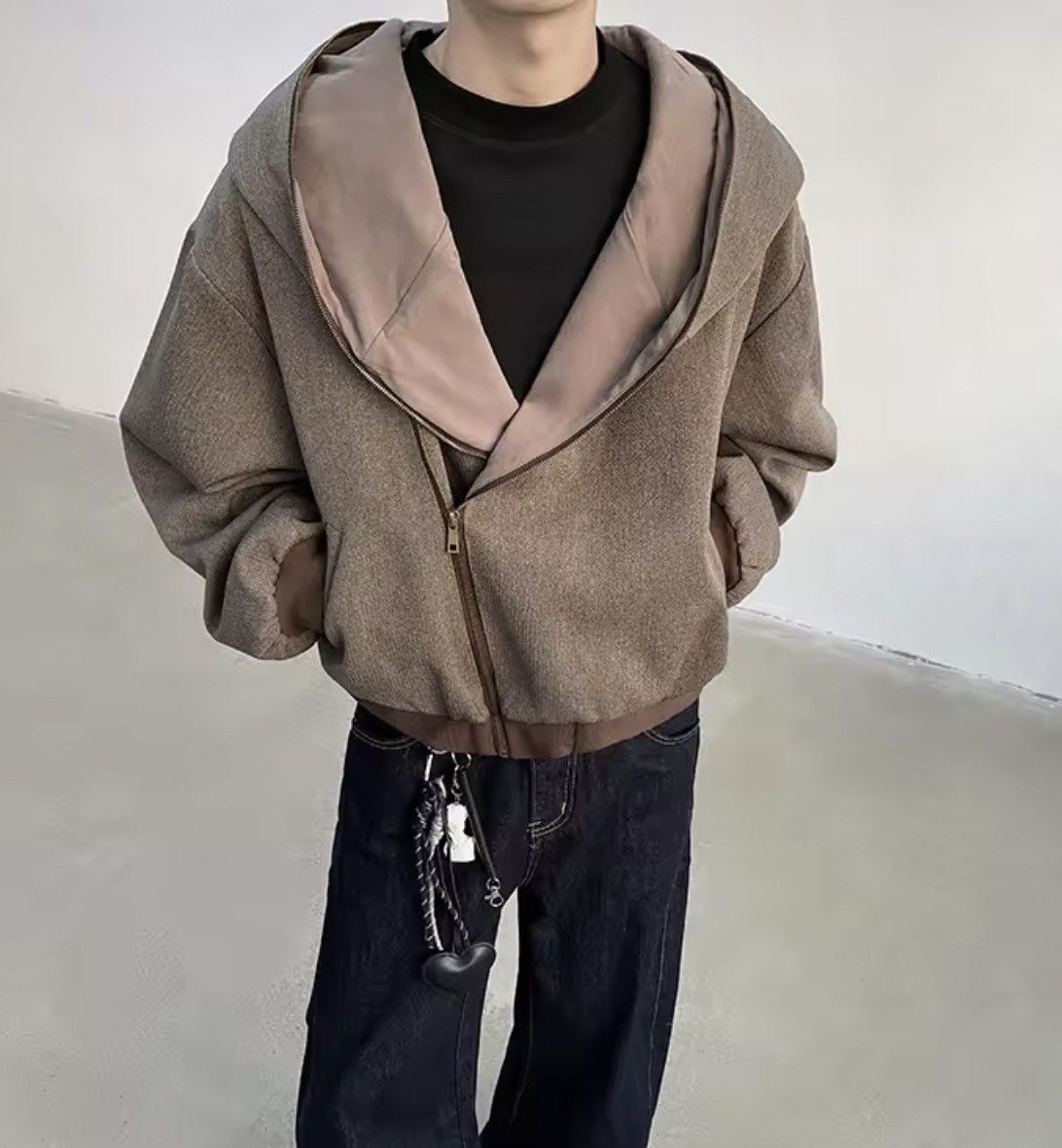 Japanese Brand 2 way Zip Outer Hoodie Size US XXL / EU 58 / 5 - 6 Thumbnail