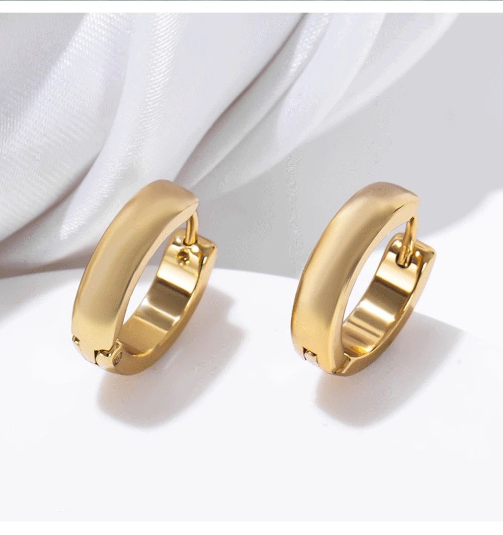 Jewelry Circle Hoop Earrings Classic huggie ear Minimalist Jewelry Size ONE SIZE - 2 Thumbnail