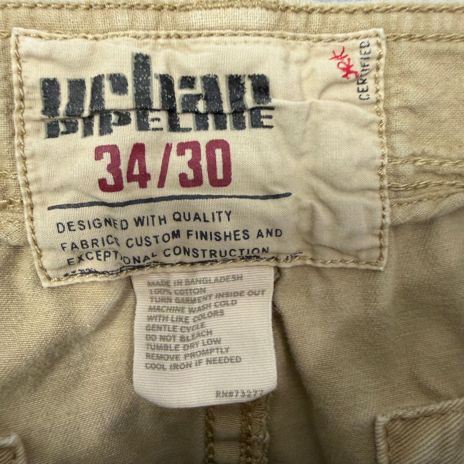Vintage Vintage Urban Pipeline Cargo Pants Men's 34x30 Tan y2k Size US 34 / EU 50 - 5 Thumbnail