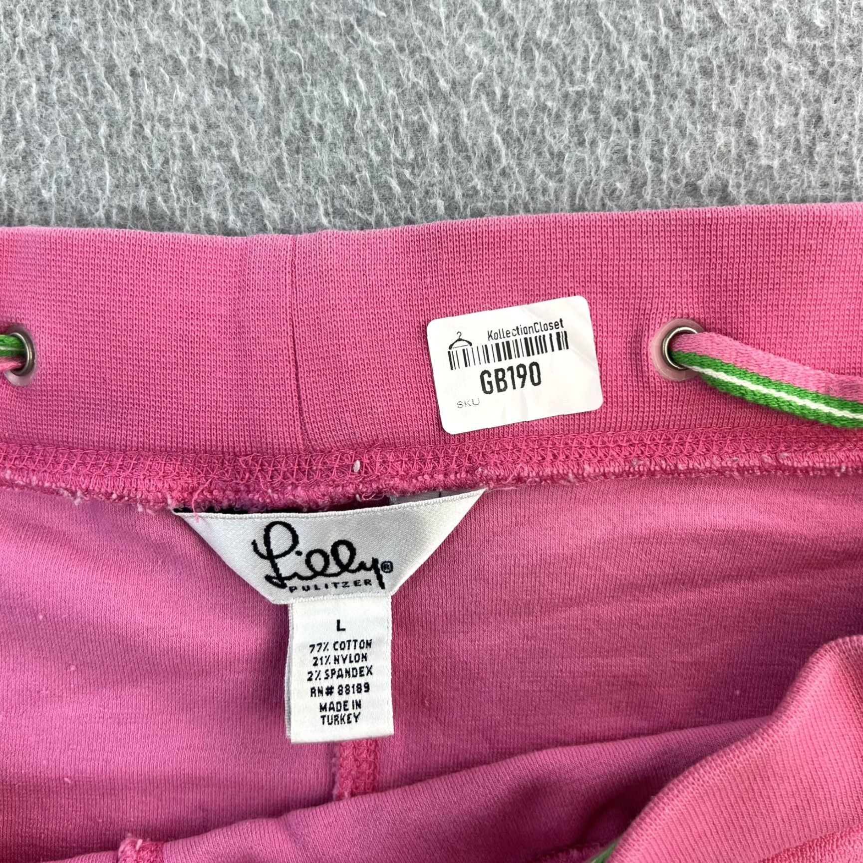 Lilly Pulitzer Lilly Pulitzer Skirt Womens Large Pink Drawstring Terrycloth Palm Tree Beachwear Skirt Size 36" / US 14 / IT 50 - 6 Thumbnail