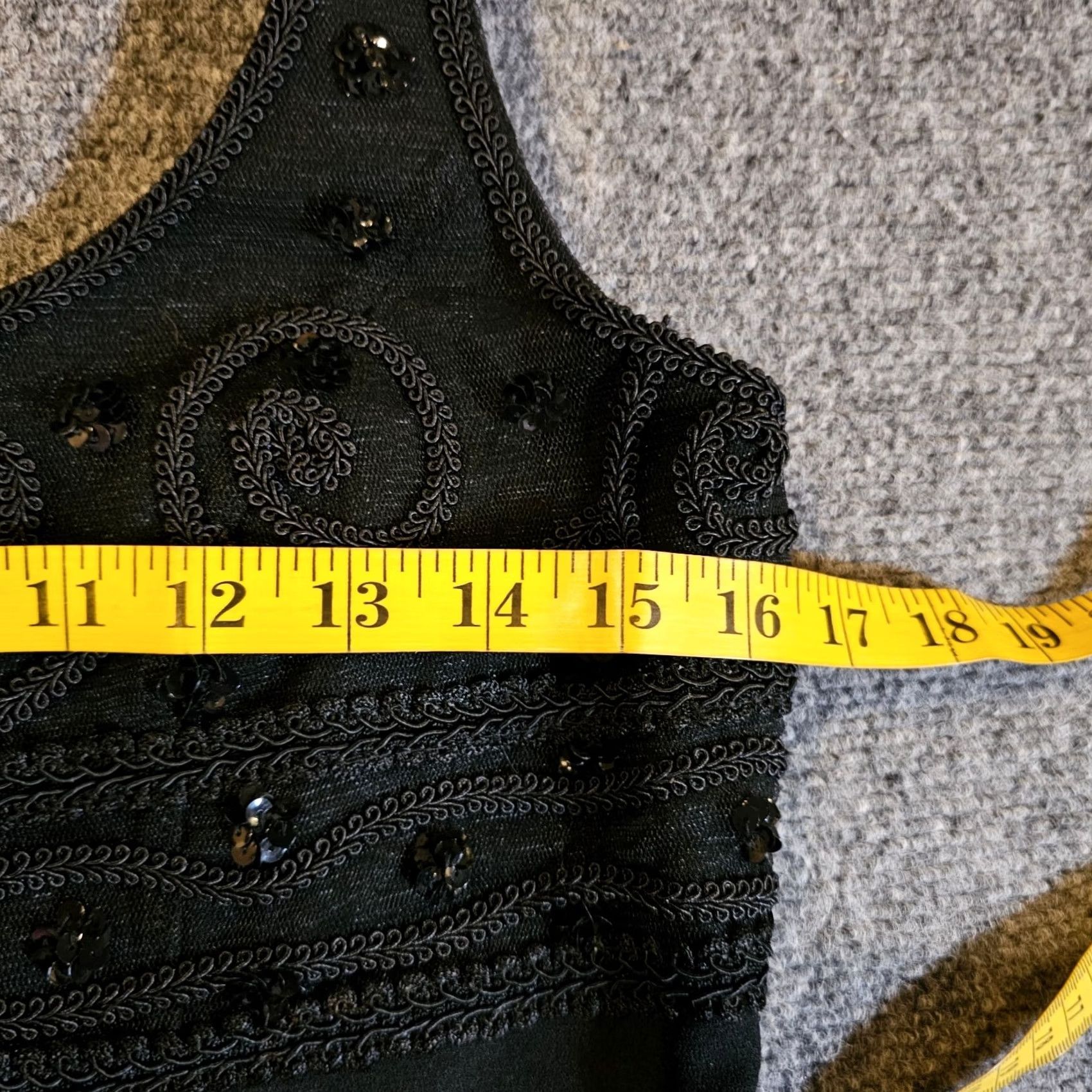 Vintage Rimini Dress Womens 6 Black Maxi Beaded Embroidered Sleeveless Cocktail Length - Vintage? Wait Not Vintage Size M / US 6-8 / IT 42-44 - 4 Thumbnail