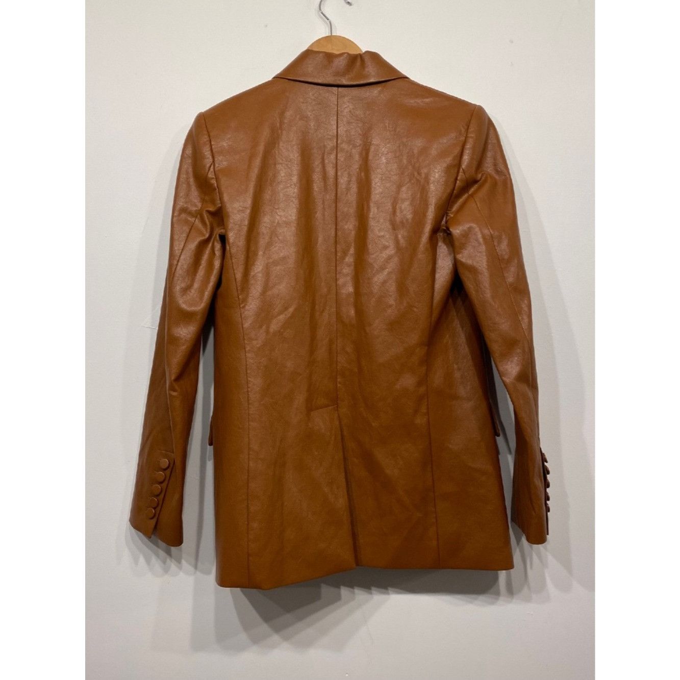 A.L.C. ALC Dakota Oversized Vegan Faux Leather Jacket Blazer in Cog Size S / US 4 / IT 40 - 3 Thumbnail