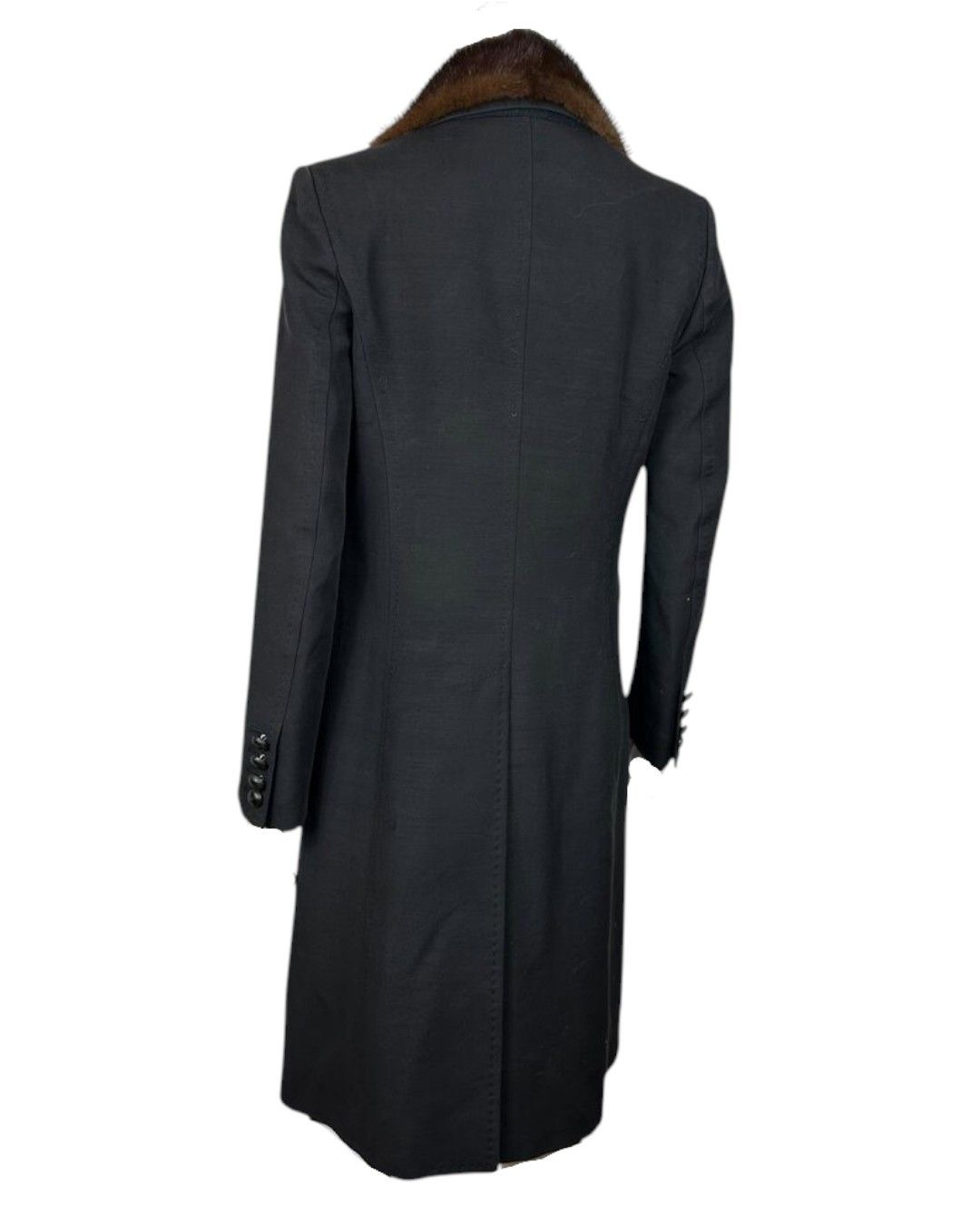 Dsquared2 MINK FUR COLLAR WOOL COAT Size M / US 6-8 / IT 42-44 - 3 Thumbnail