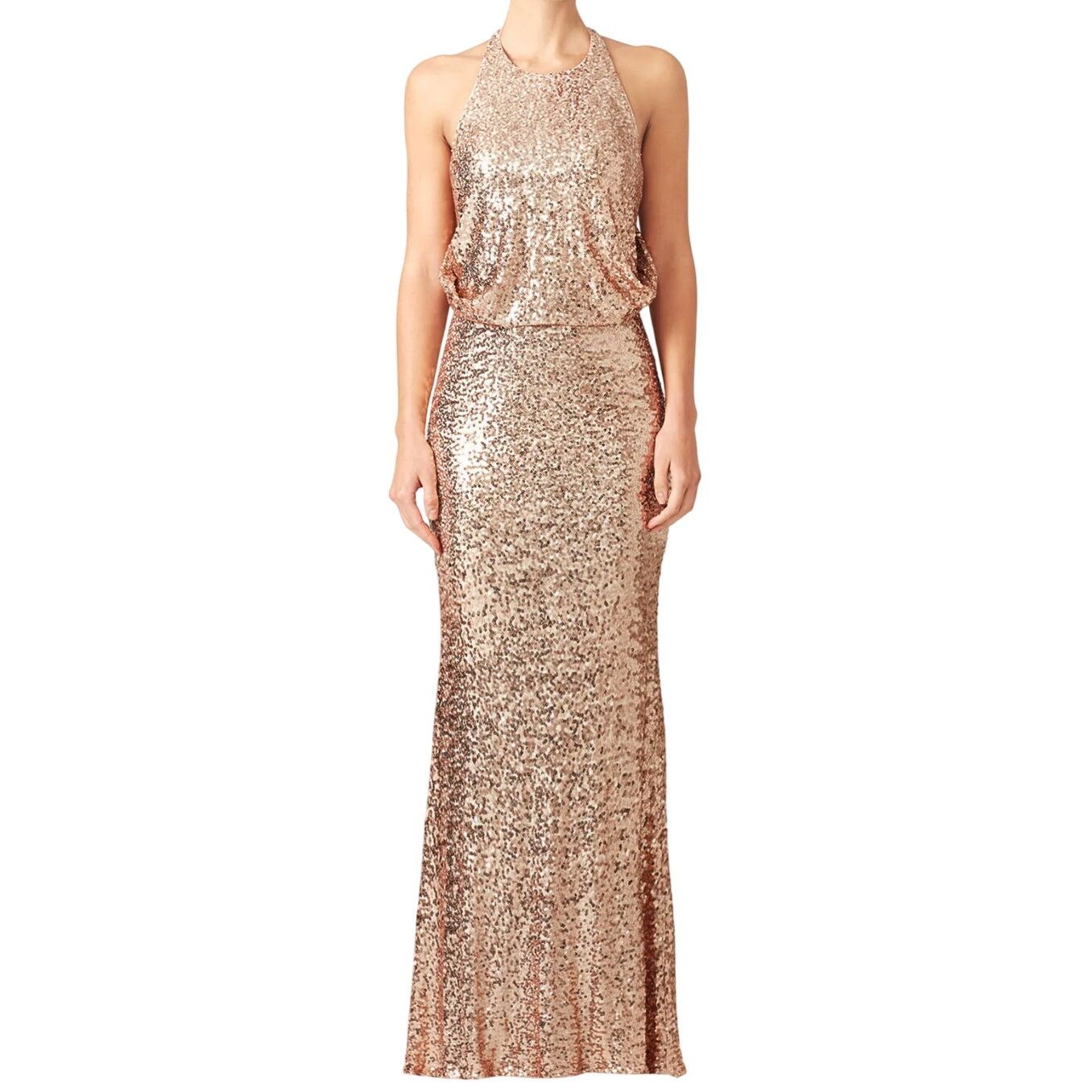 Badgley Mischka Badgley Mischka Blush Sequin Maria Gown, Size US 6 Size M / US 6-8 / IT 42-44 - 2 Thumbnail