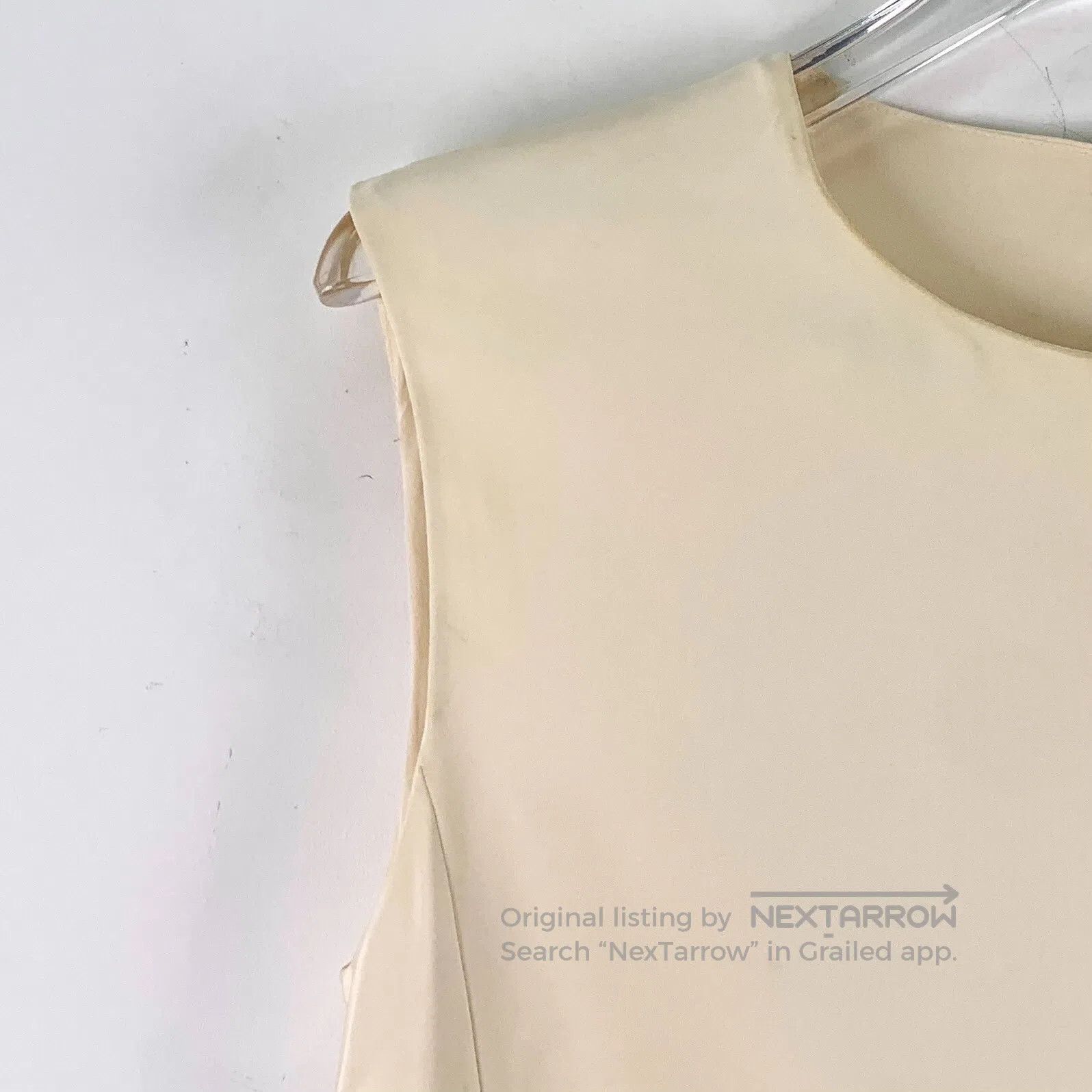 Celine CELINE Beige mulberry silk zipper design sleeveless vest| Size XXS / US 00 / IT 34 - 3 Thumbnail