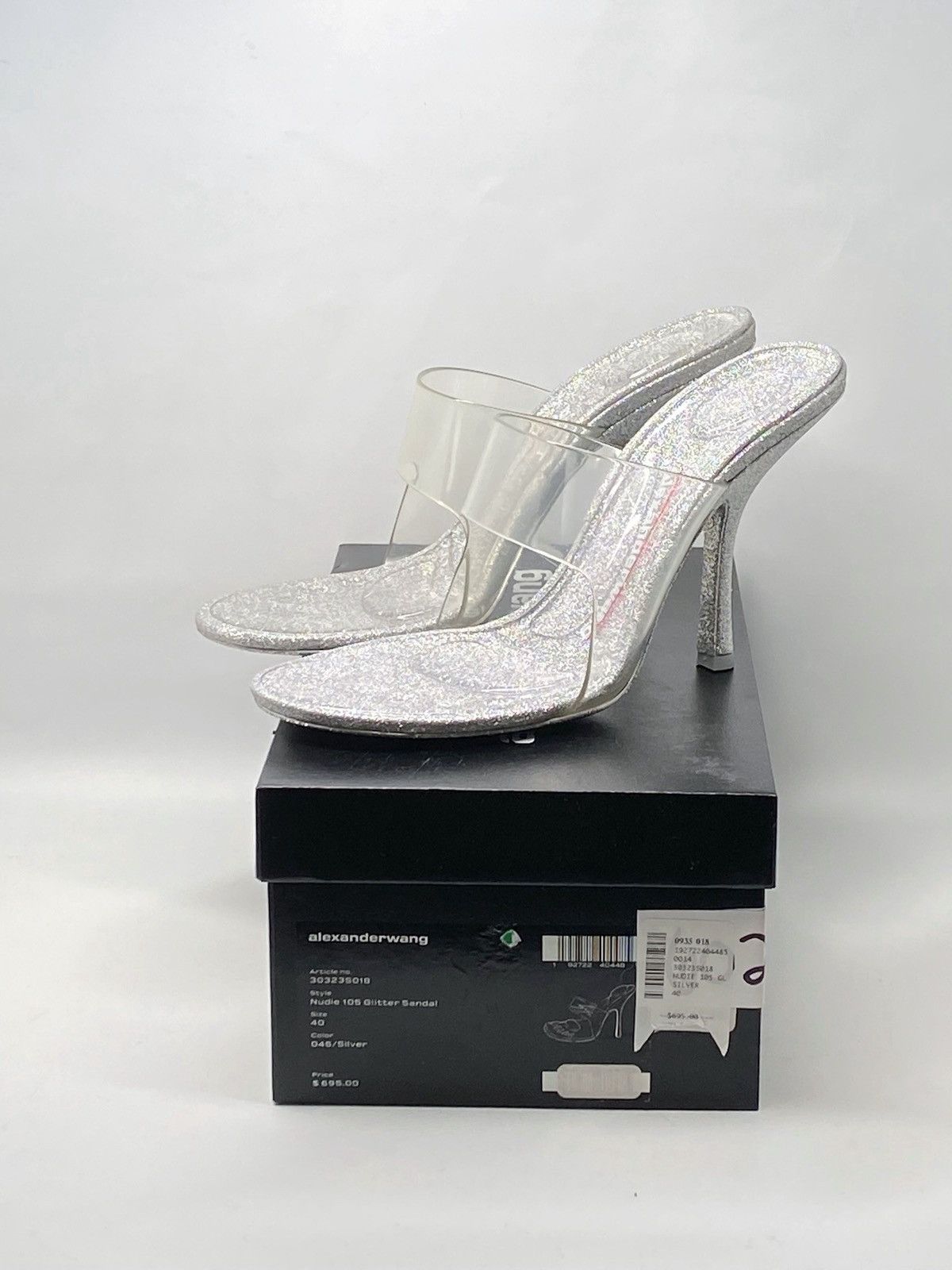 Alexander Wang Alexander Wang Glitter Stiletto Sandals size 40 Size US 10 / IT 40 - 12 Thumbnail