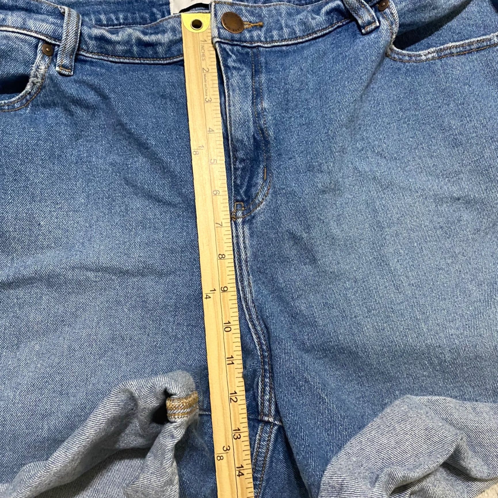 Vintage VINTAGE Lane Bryant Womens 22 Plus Jean Shorts Blue Denim Medium Wash Distressed Cuffed Sizes: 10 Size 32" / US 10 / IT 46 - 4 Thumbnail