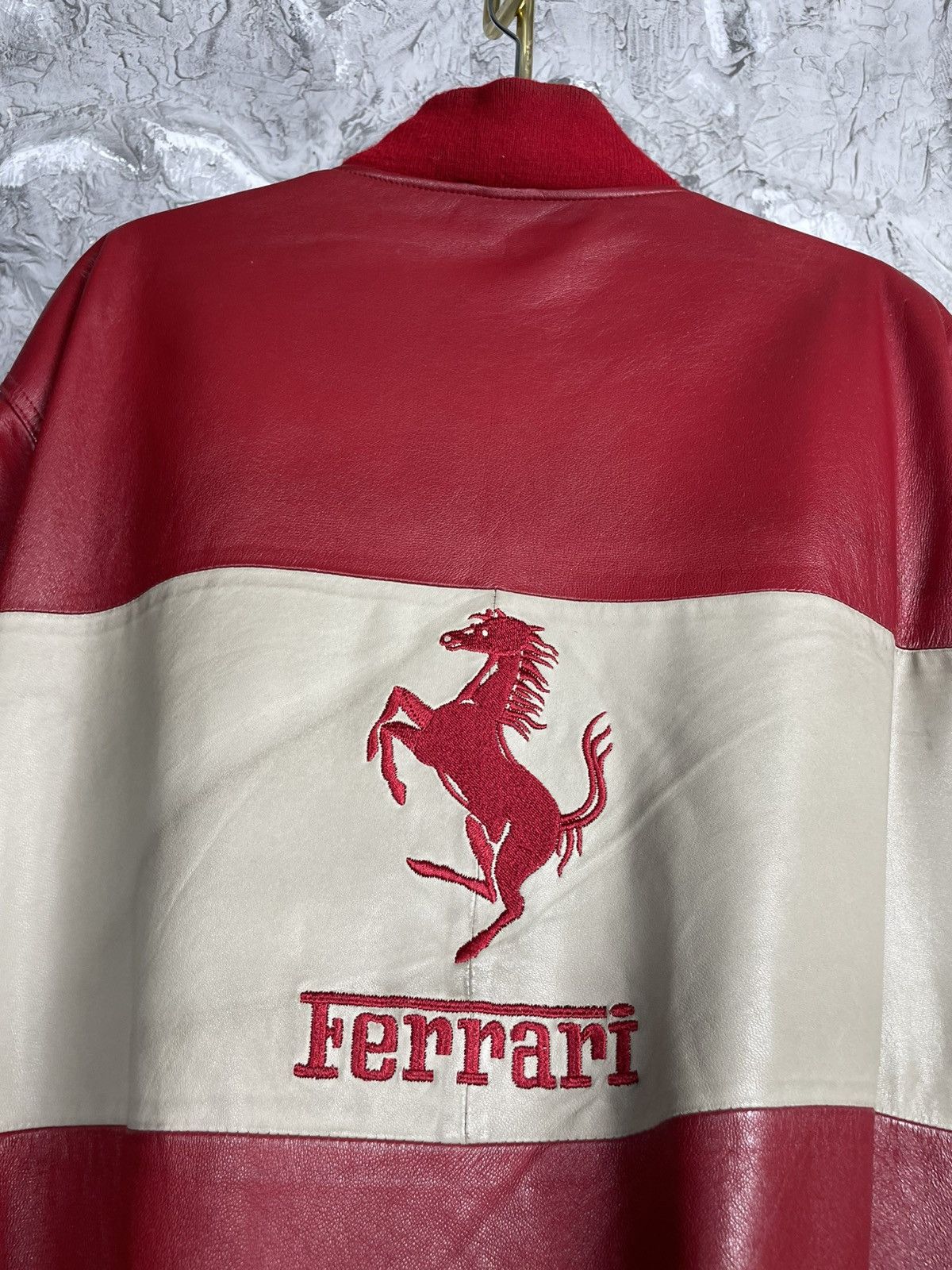 Ferrari Vintage Ferrari 1996 Formula 1 Rare Moto Leather Jacket Y2K Size US XL / EU 56 / 4 - 16 Thumbnail