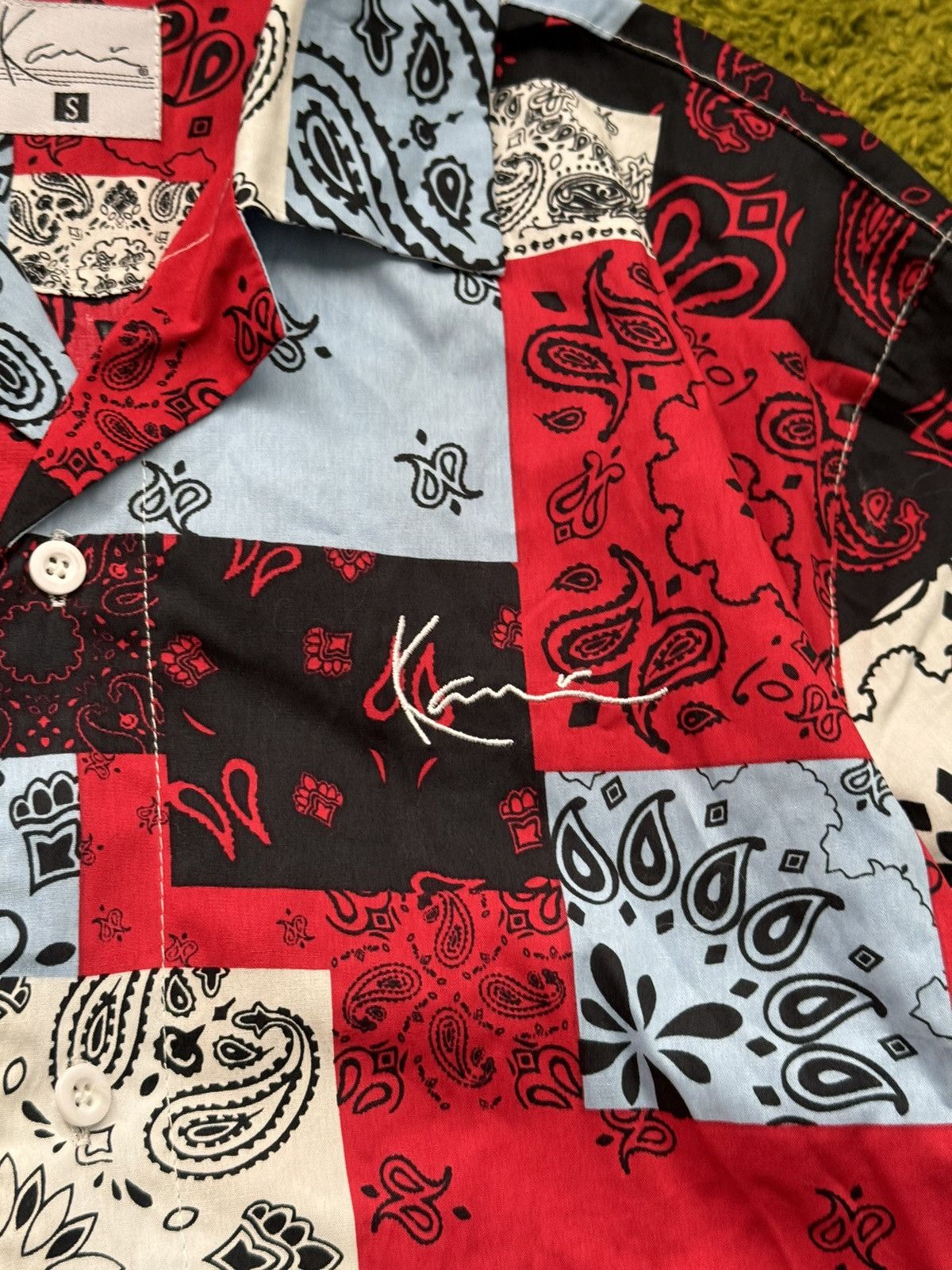 Karl Kani × Vintage Karl Kani bandana pattern camp collar shirt + shorts suit Size US S / EU 44-46 / 1 - 4 Thumbnail