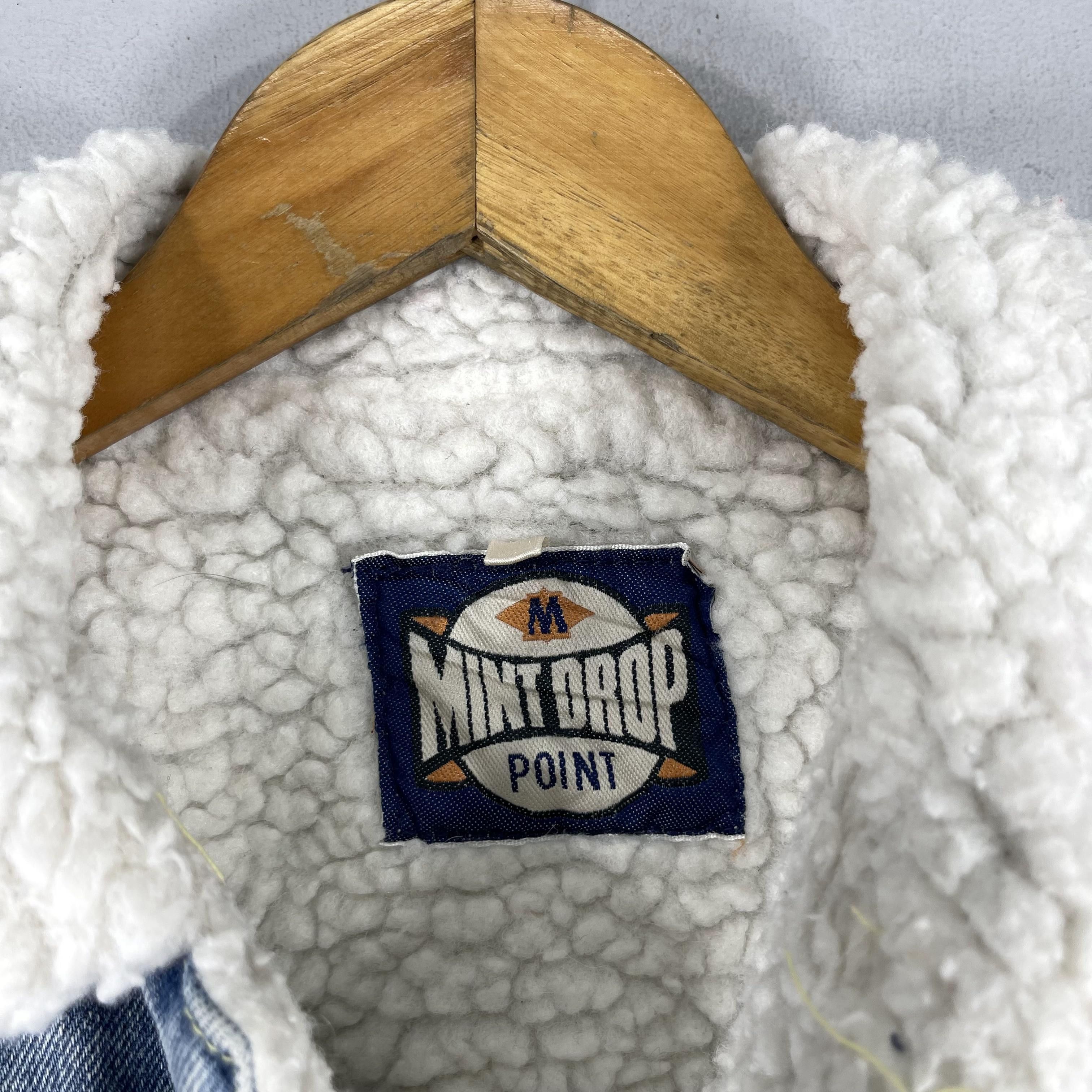 Japanese Brand × Vintage Vintage Mint Drop Sherpa Lined Denim Trucker Jacket Size S / US 4 / IT 40 - 4 Thumbnail