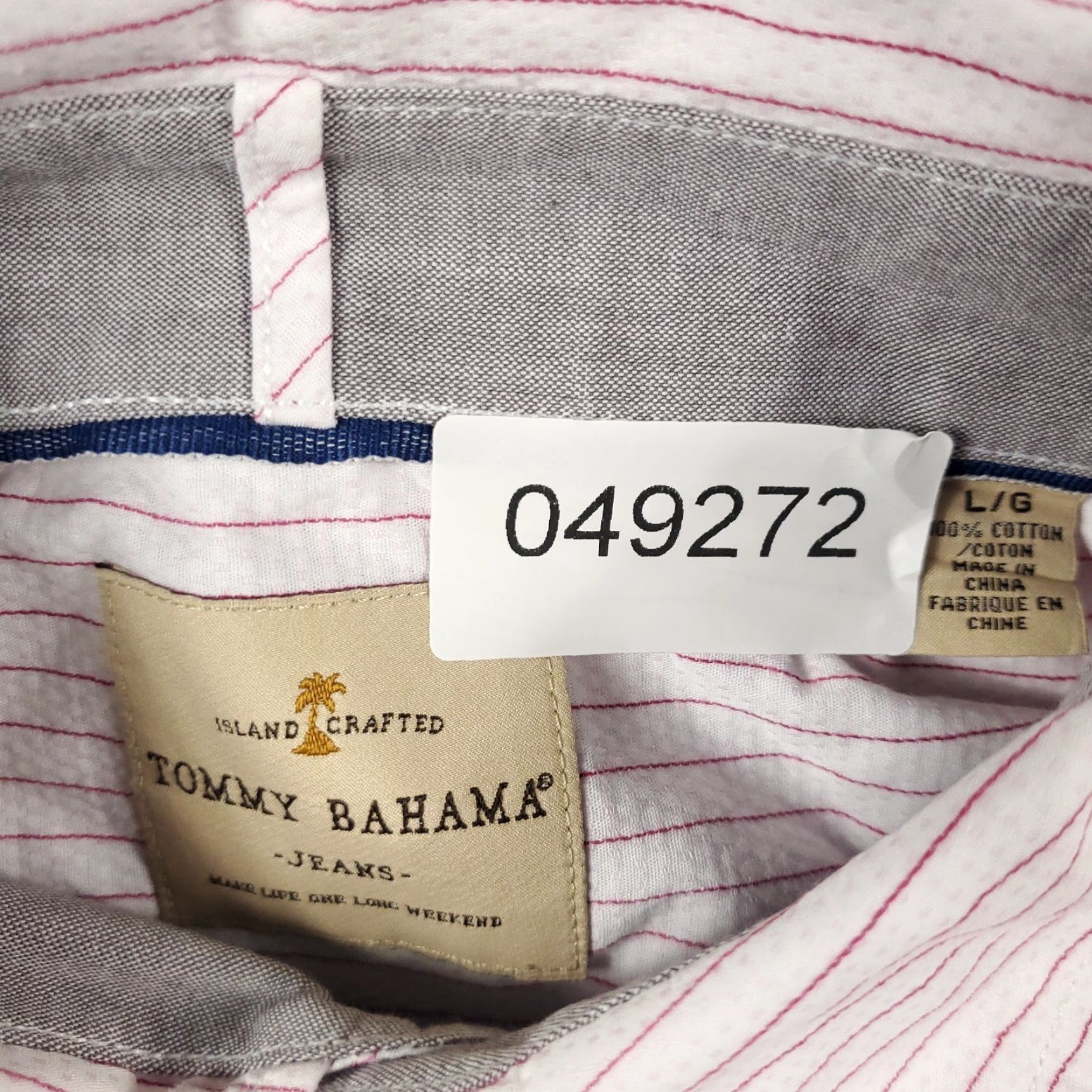 Tommy Bahama Tommy Bahama Shirt Mens Size Large Pink Striped Casual Button Up Long Sleeve Size US L / EU 52-54 / 3 - 6 Thumbnail