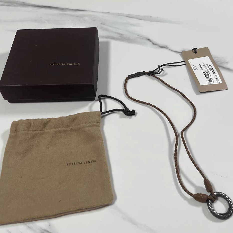 Bottega Veneta Woven Ring Necklace