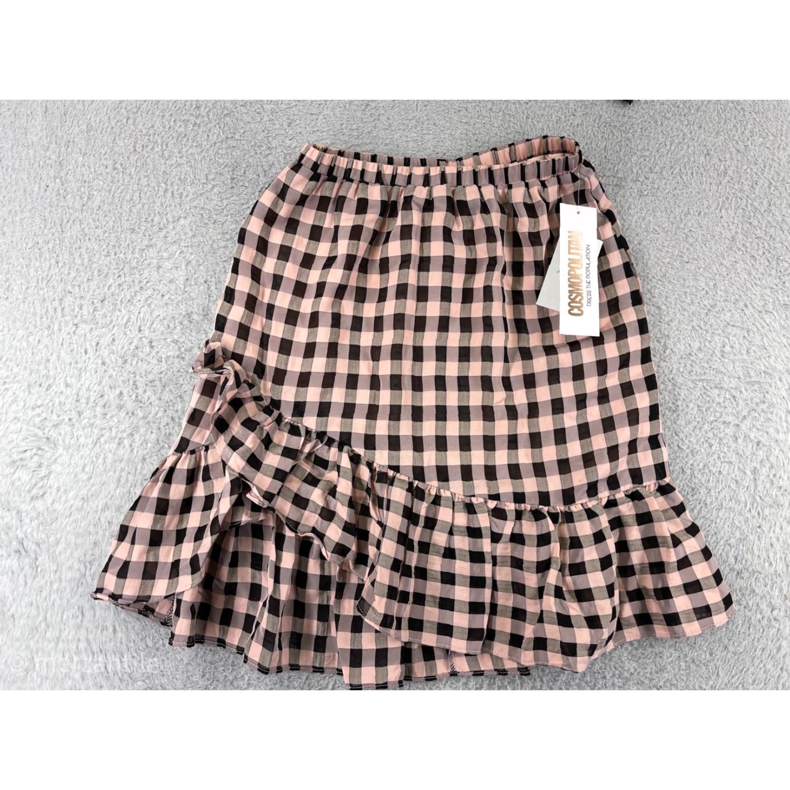 Dress the Population Dress The Population Skirt Womens XS Pink Plaid Polyester Knit Short Pleated Casual Travel Vintage No Size 26" / US 2 / IT 38 - 2 Thumbnail