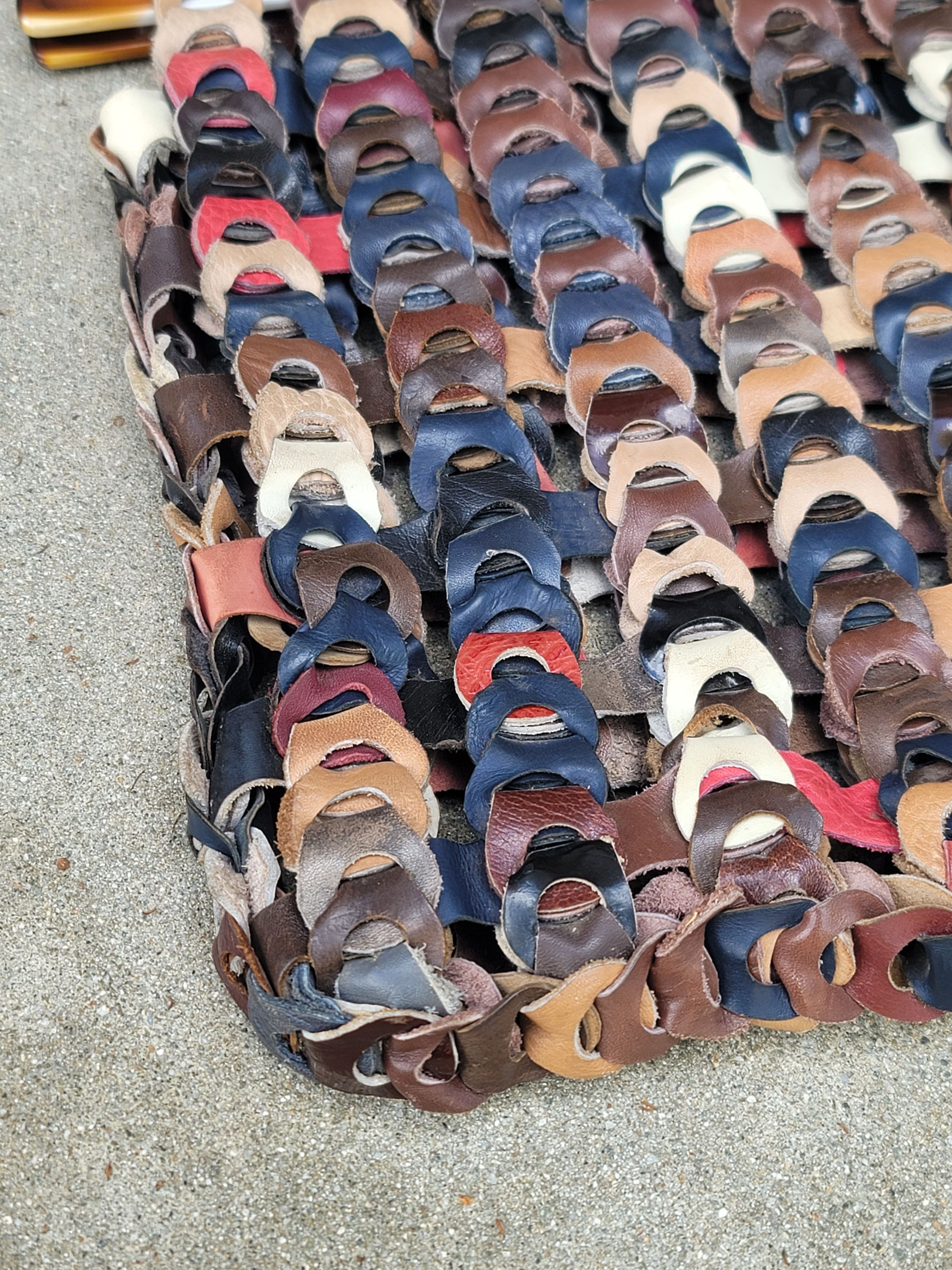 Handmade Custom Handmade Multicolored Leather Chain-link Handbag12 Size ONE SIZE - 5 Thumbnail