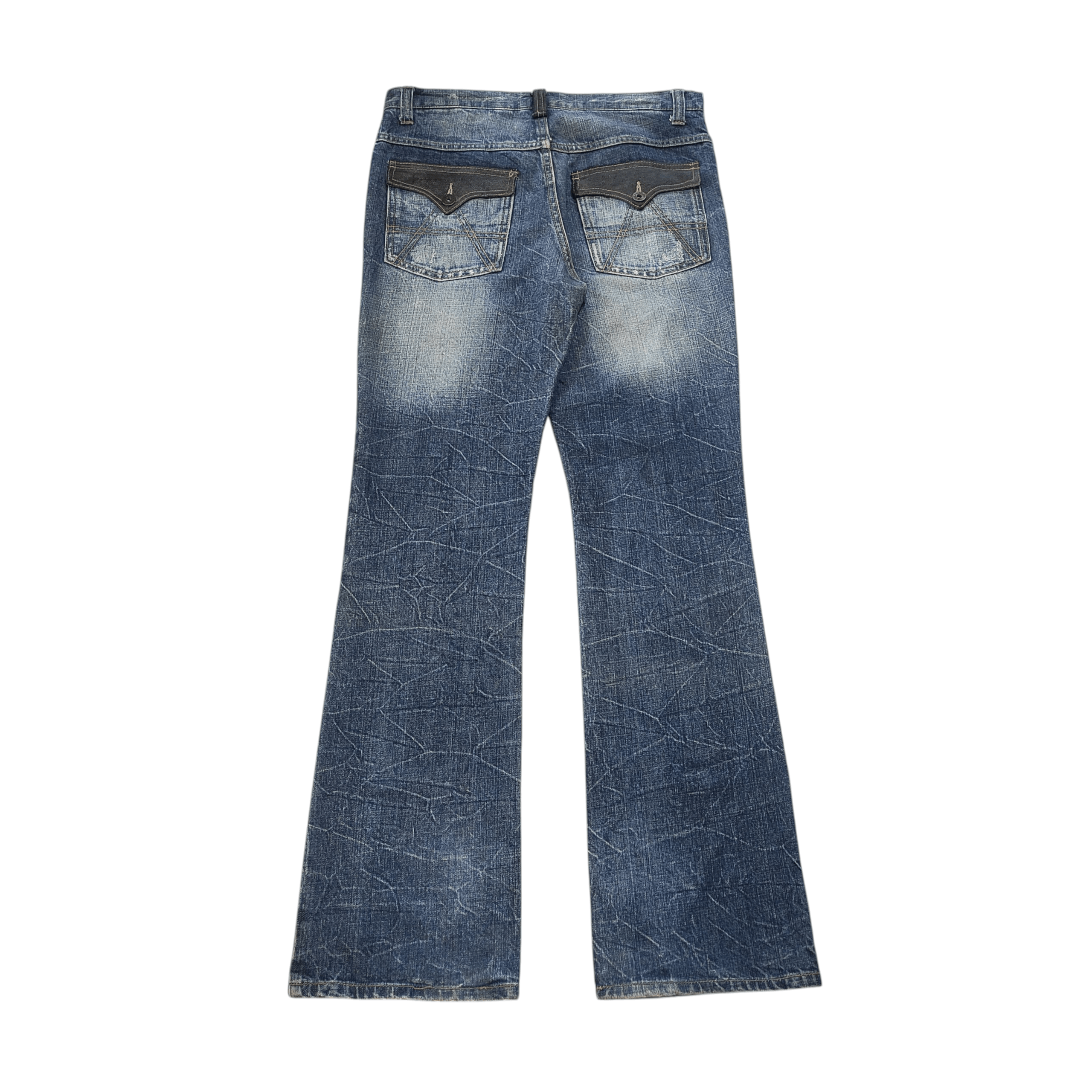 Tornado Mart Beach Sound Flare Jeans Snake Skin - 2000s Style if6w9 Size US 32 / EU 48 - 3 Thumbnail