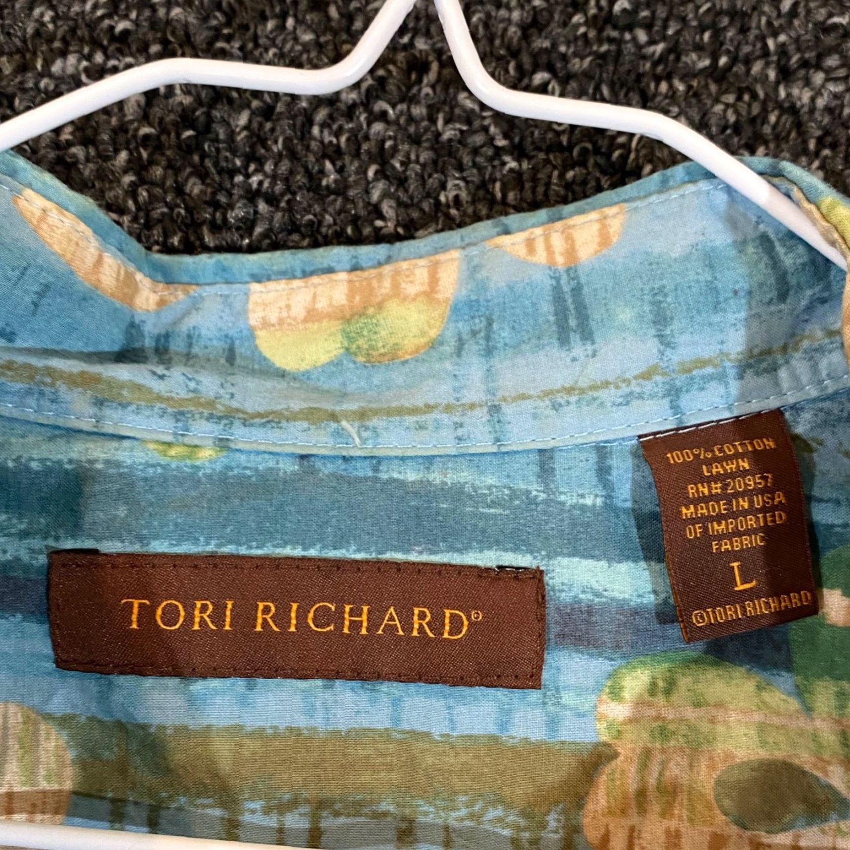 Tori Richard VINTAGE Tori Richard Shirt Mens Large Hawaiian Floral Cotton Button-Up Casual Summer Mens Size US L / EU 52-54 / 3 - 3 Thumbnail