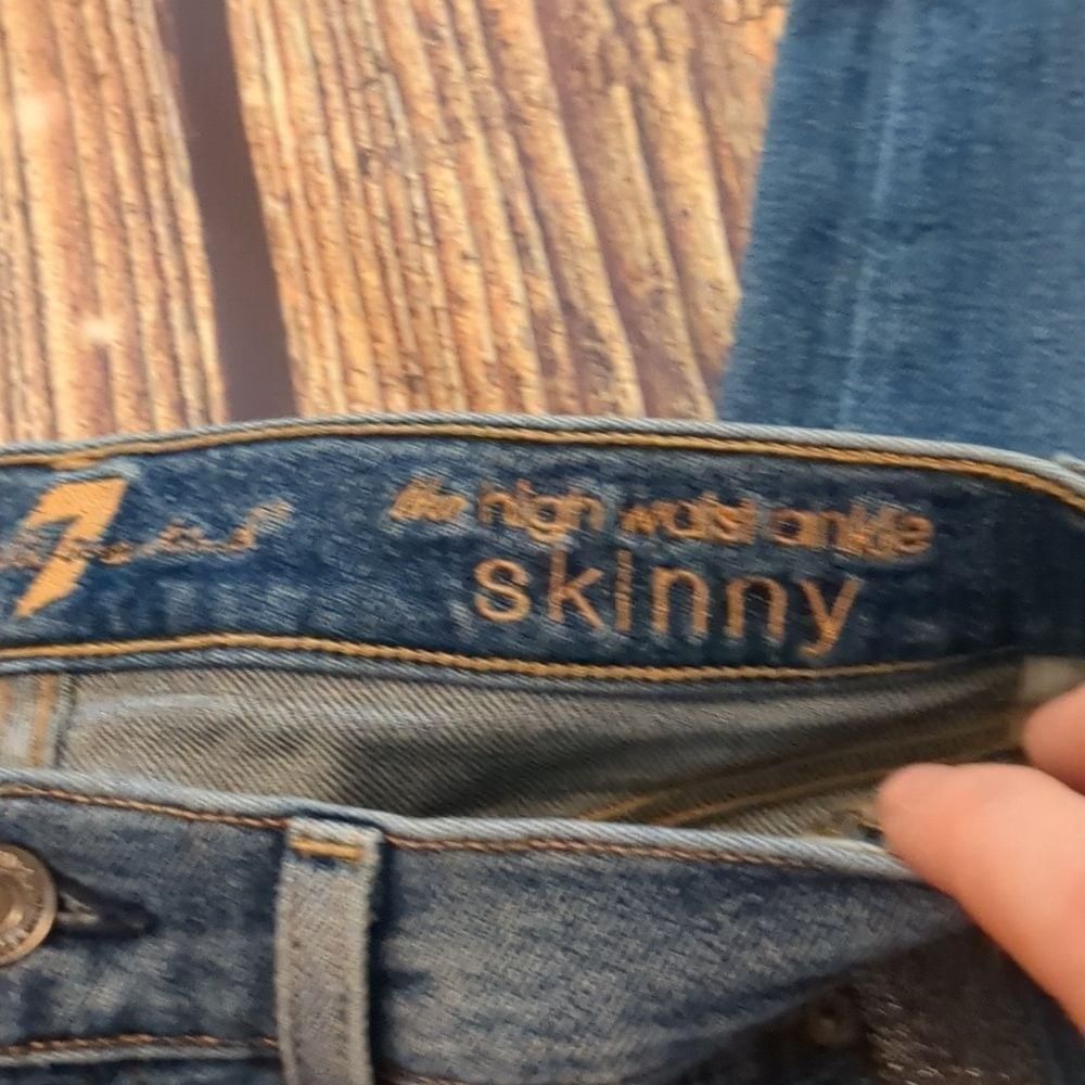 7 For All Mankind 7 for all mankind high waist ankle skinny jeans size 27 Size 28" / US 6 / IT 42 - 3 Thumbnail