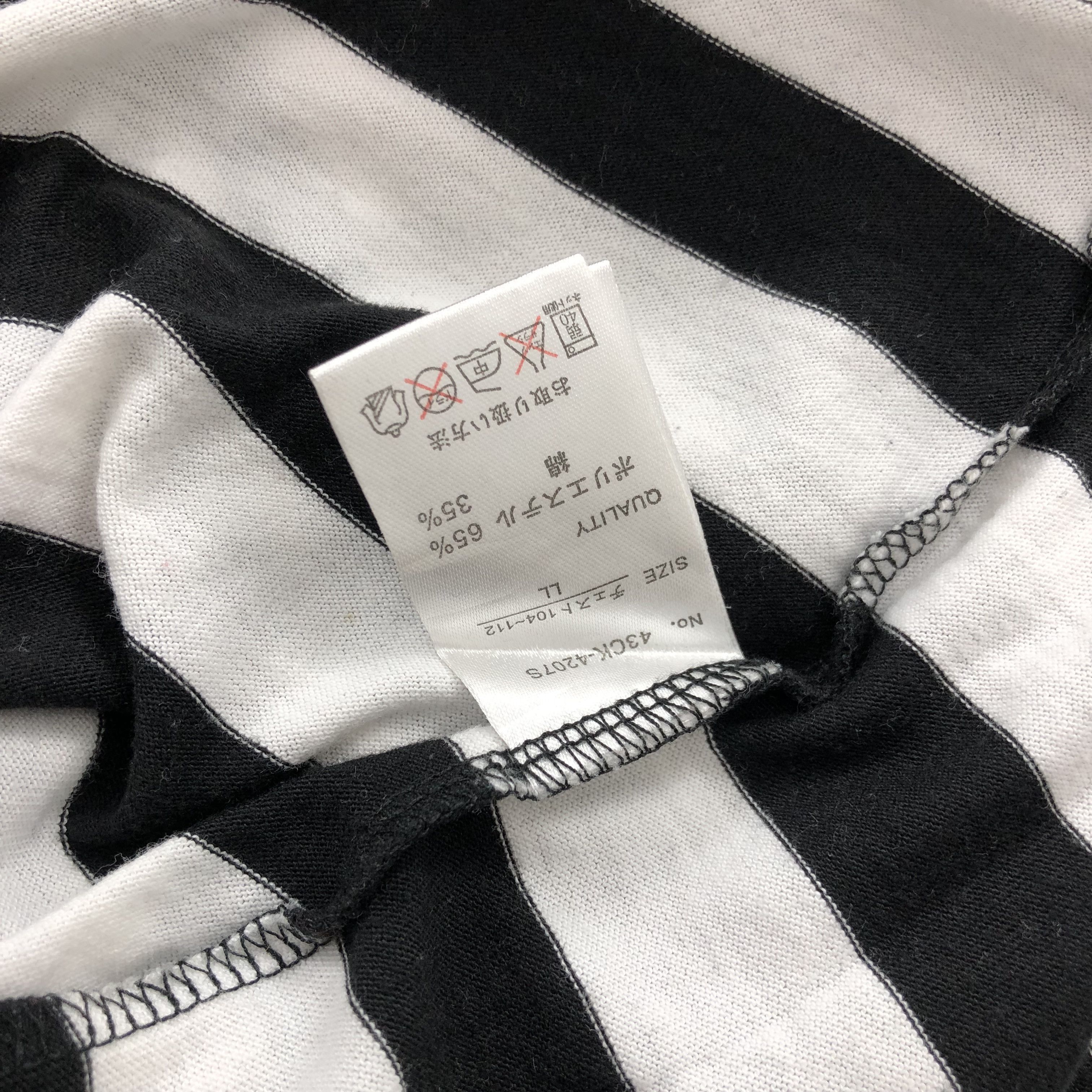 If Six Was Nine 2000s Durante Poem Cross Lgb Punk Goa Striped LongSleeve Size US M / EU 48-50 / 2 - 12 Thumbnail