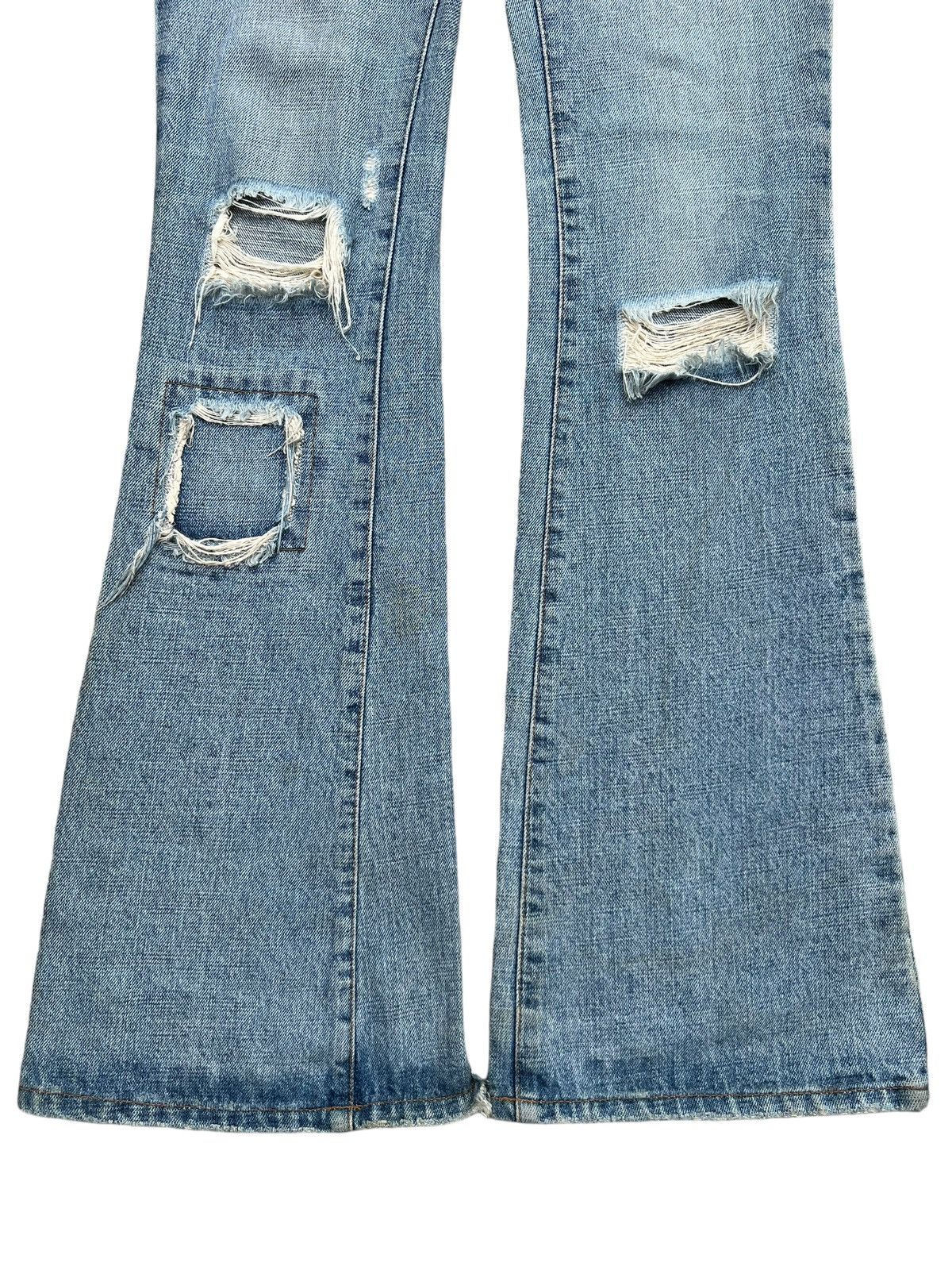 Japanese Brand Japanese Distressed Patchwork Lowrise Denim Jeans 29x34 Size US 29 - 5 Thumbnail