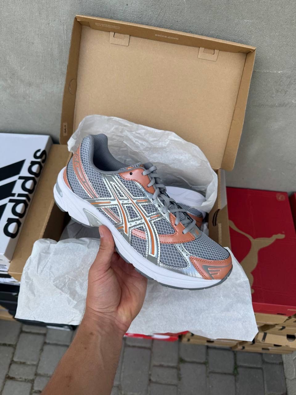 Asics Asics Gel-1130 Cement Grey Rust Orange Size US 10.5 / EU 43-44 - 1 Thumbnail