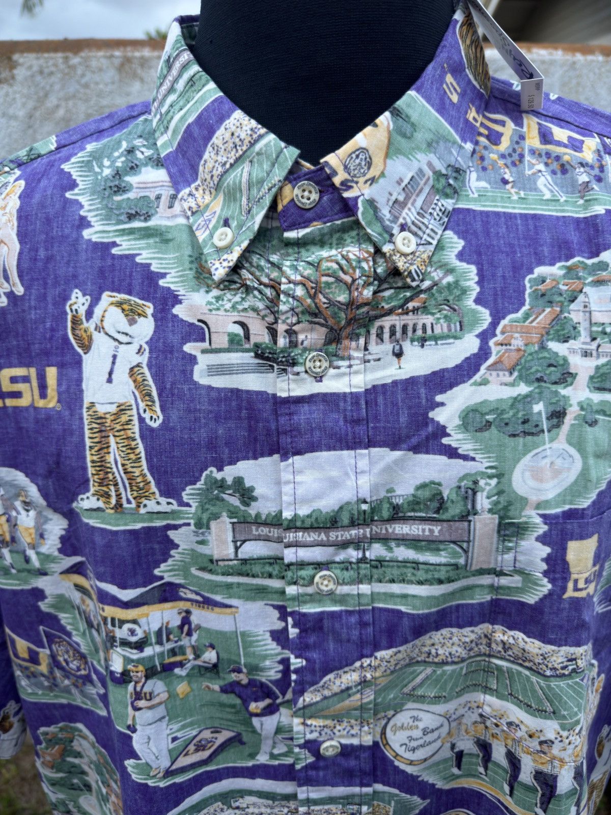 Reyn Spooner New Reyn Spooner LSU Tigers Men's 2XL Purple Hawaiian NCAA Size US XXL / EU 58 / 5 - 3 Thumbnail