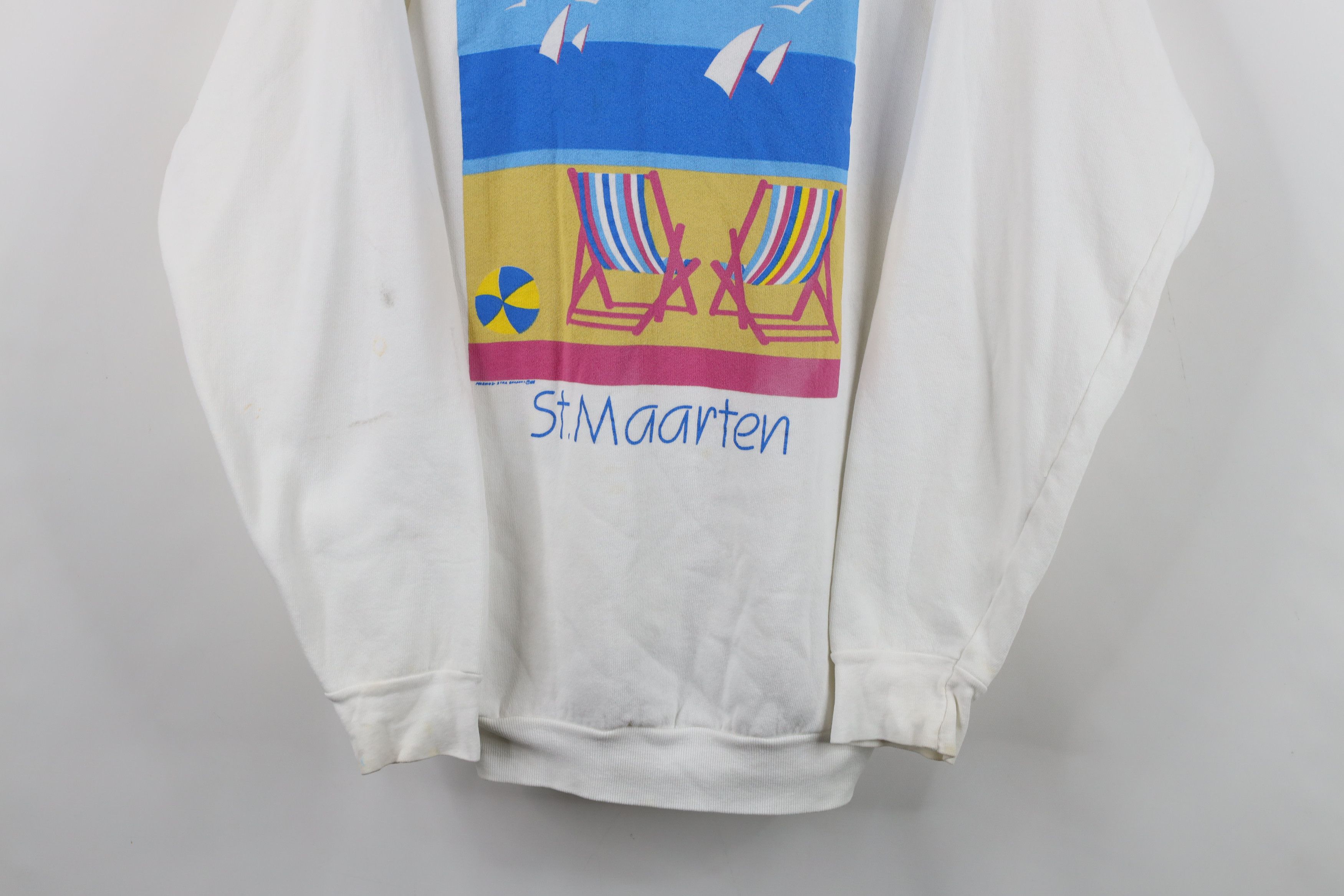 Vintage Vintage 80s Streetwear Maarten Beach Mid Mod Sweatshirt USA Size XL / US 12-14 / IT 48-50 - 3 Thumbnail