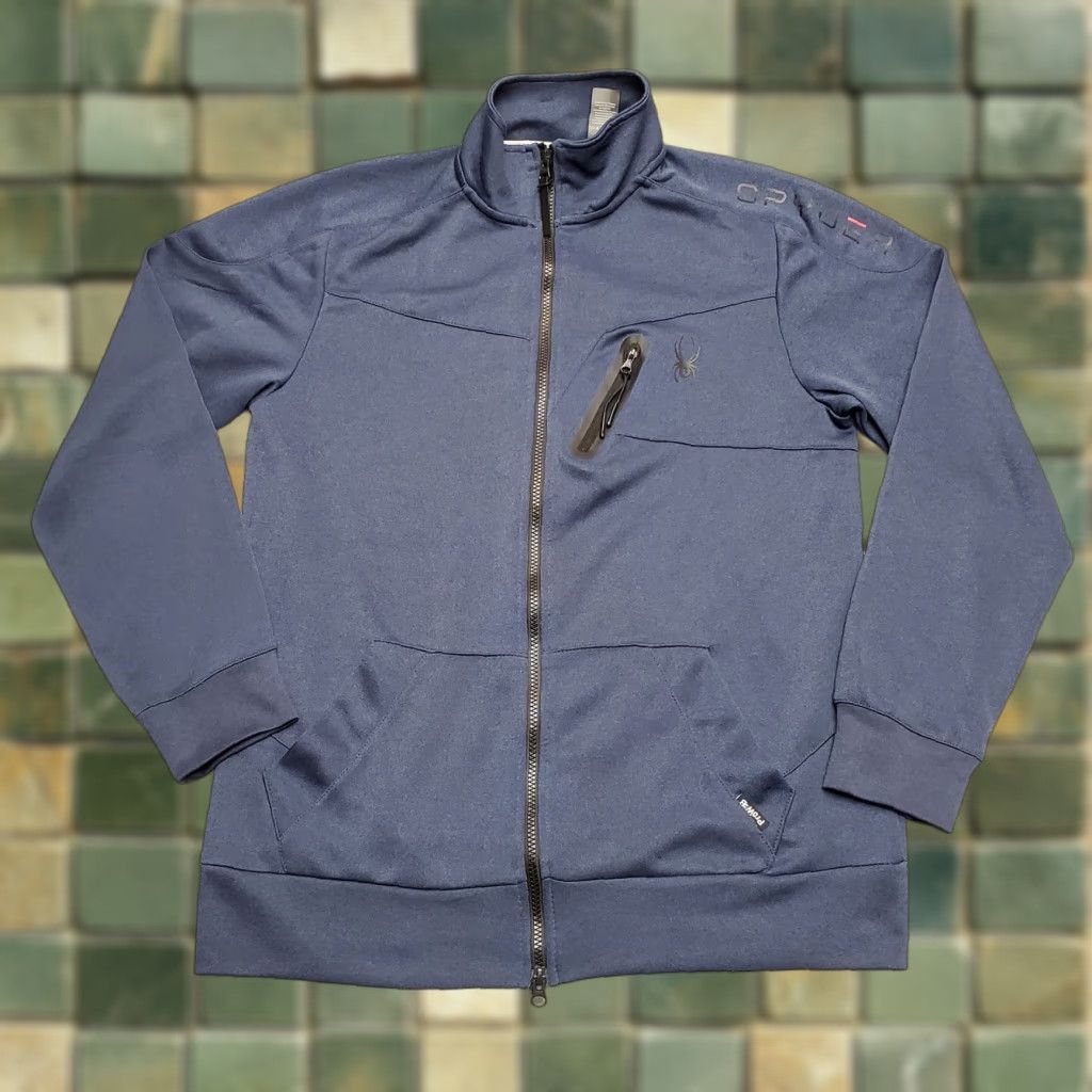 Spyder Spyder Mens Jacket Full Zip Outdoor Casual Blue M ProWeb Active ProWeb Outdoor Jacket Size US M / EU 48-50 / 2 - 1 Thumbnail