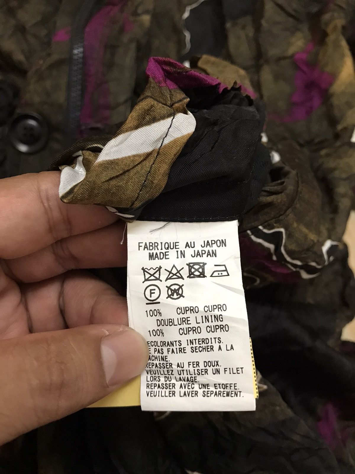 Japanese Brand × Y's × Yohji Yamamoto Y's Yohji Yamamoto Suminagashi Marble Pattern Light Jacket Size US M / EU 48-50 / 2 - 24 Thumbnail