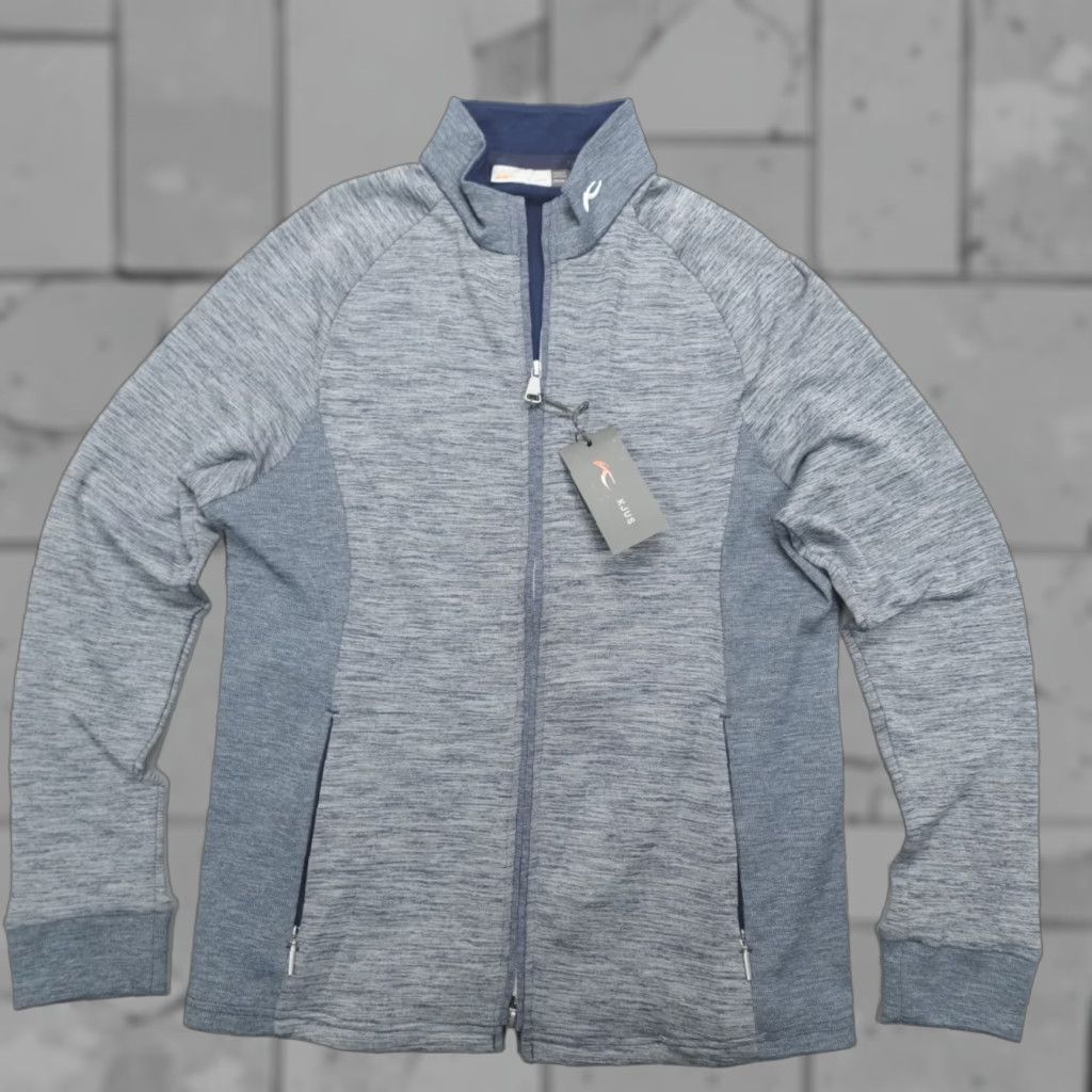 KJUS Kjus Lara Techwool Full Zip Jacket Women's XL Atlanta Blue Melange, Techwool, Logo, Pockets - Blue, Jacket, Women, XL Size XL / US 12-14 / IT 48-50 - 1 Thumbnail