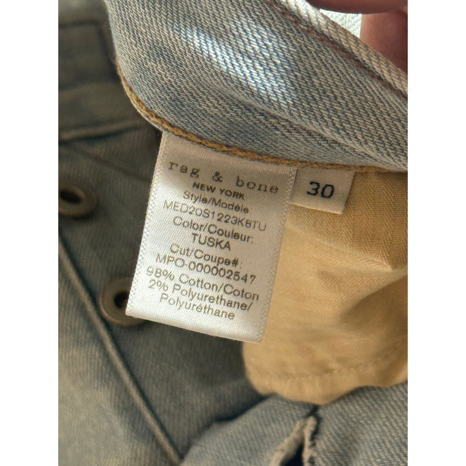 Rag & Bone Rag and Bone Fit 2 Jeans Light Wash Denim (size 30) Size US 30 / EU 46 - 5 Thumbnail