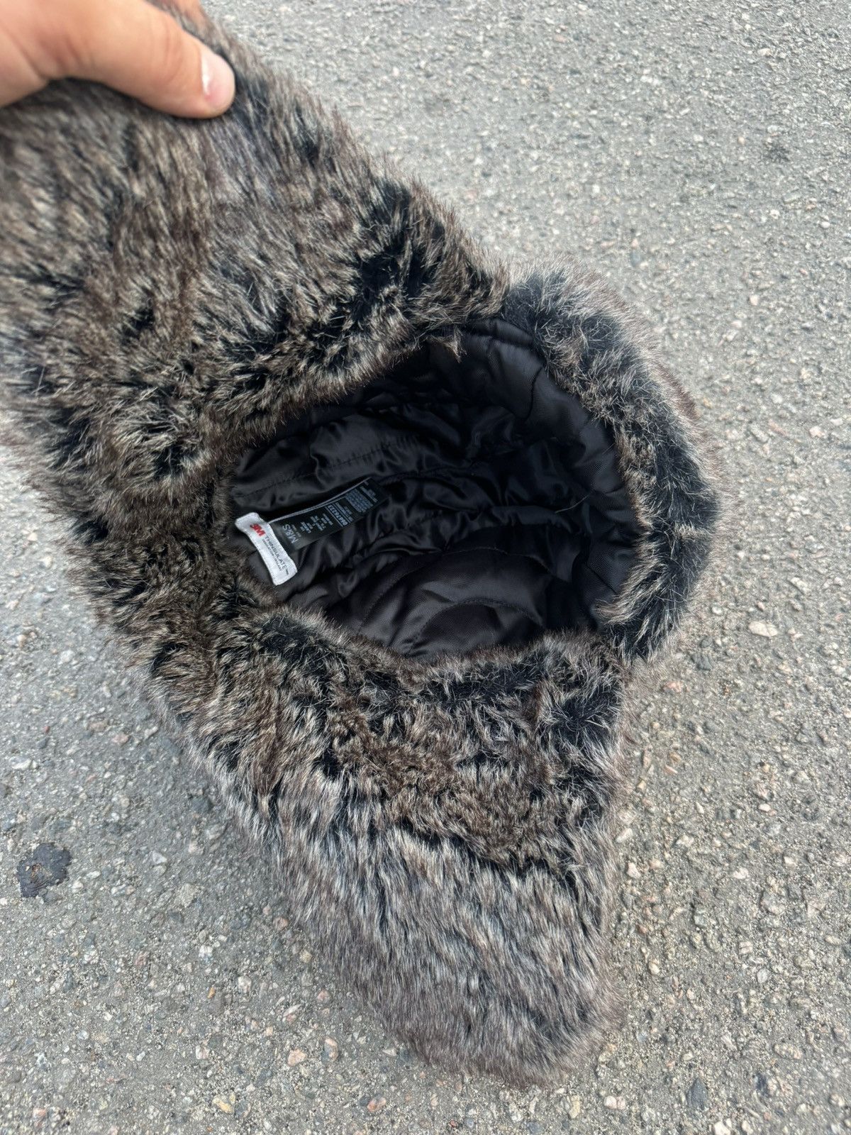 Hysteric Glamour × Vintage Vintage Y2K Japanese brand Ushanka Active opium black fur Size ONE SIZE - 5 Thumbnail