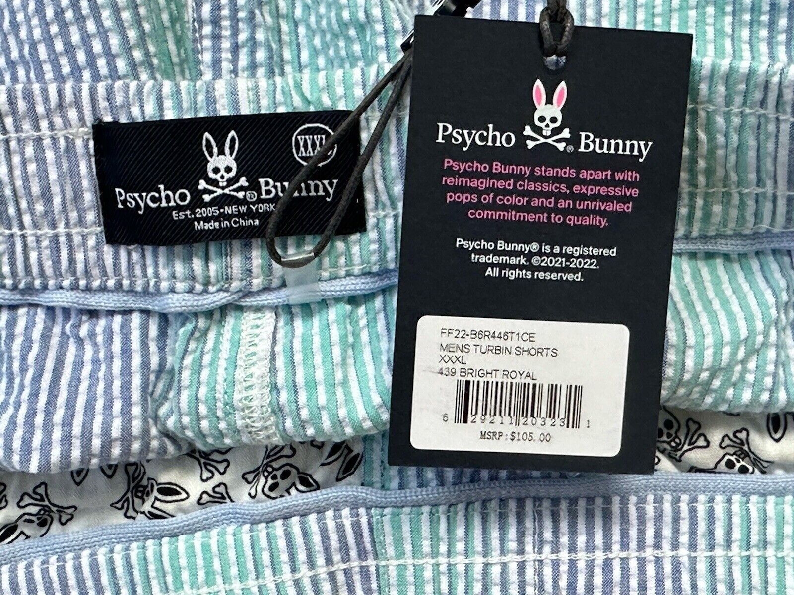 Psycho Bunny NWT PSYCHO BUNNY MENS TURBIN SHORTS - BRIGHT ROYAL, SZ 3X Size US 44 / EU 60 - 7 Thumbnail