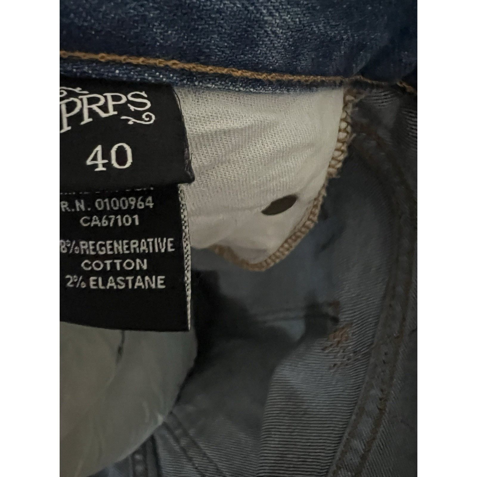 Prps PRPS Demon Miki Slim Straight Mens Jeans Blue Size 40/34 Size US 40 / EU 56 - 6 Thumbnail